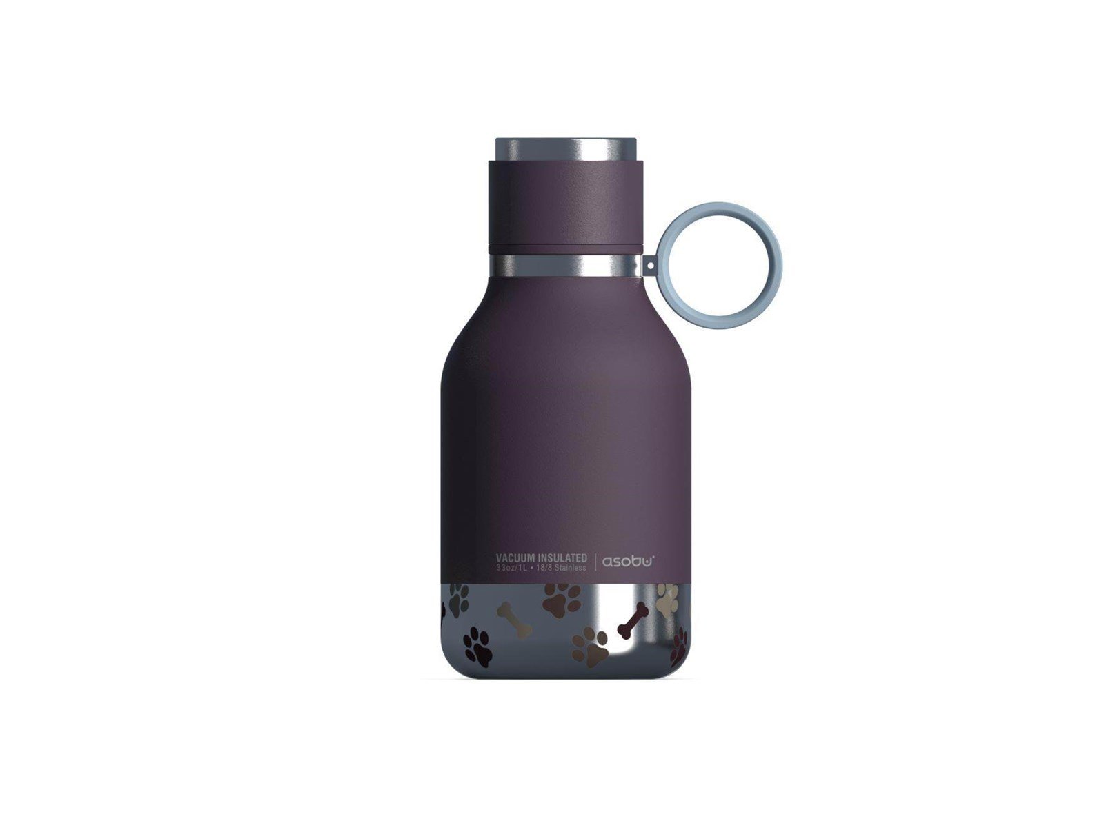 ASOBU - Stainless Steel Bowl Bottle - Burgundy - (84259103972)