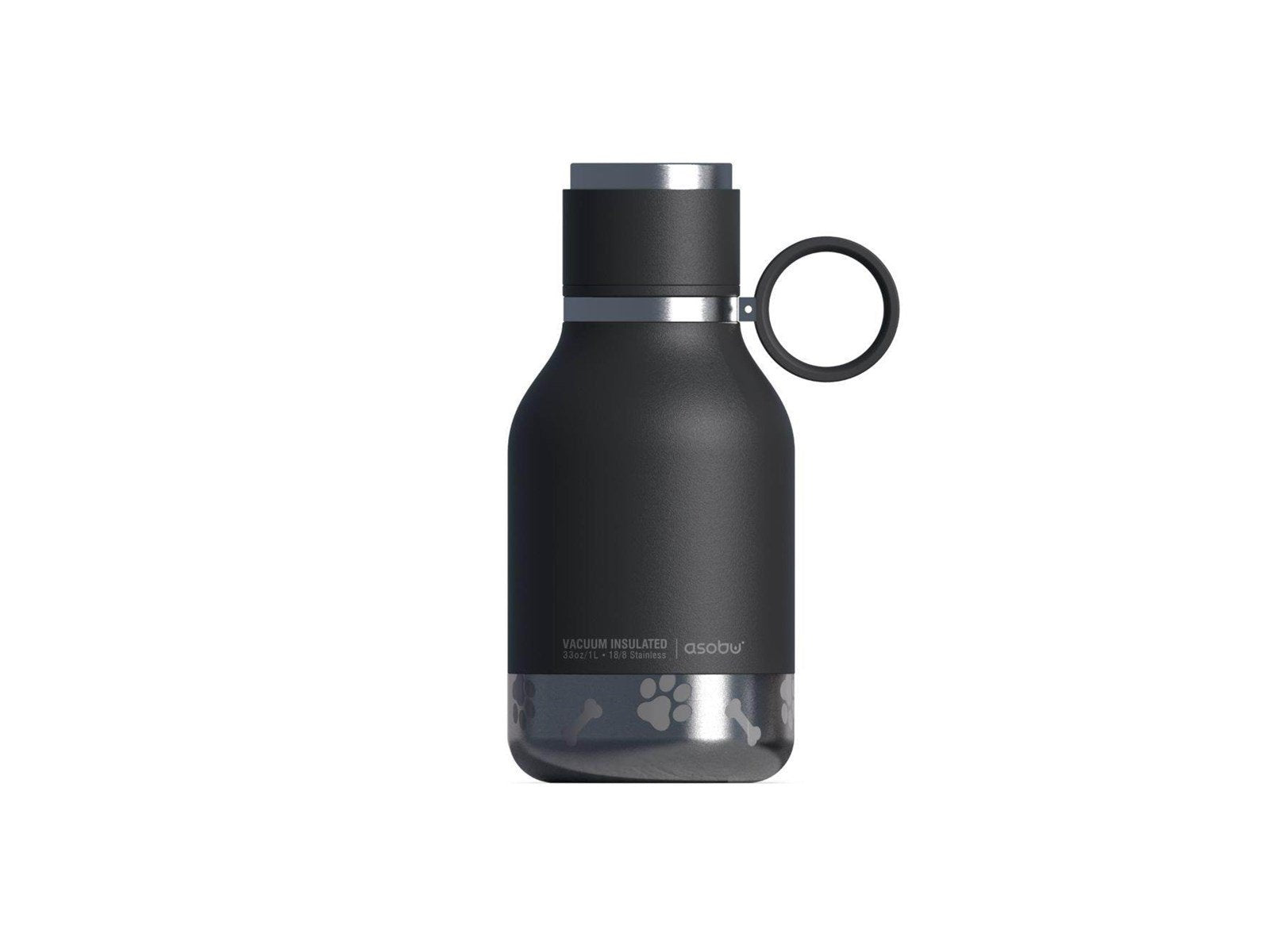 ASOBU - Stainless Steel Bowl Bottle - Black - (84259103971)