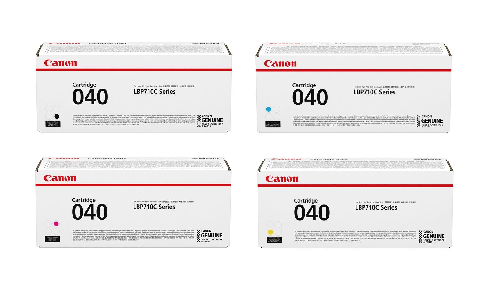 Canon Original Toner 040 4er-Set schwarz, cyan, magenta, gelb (OP0460C001)