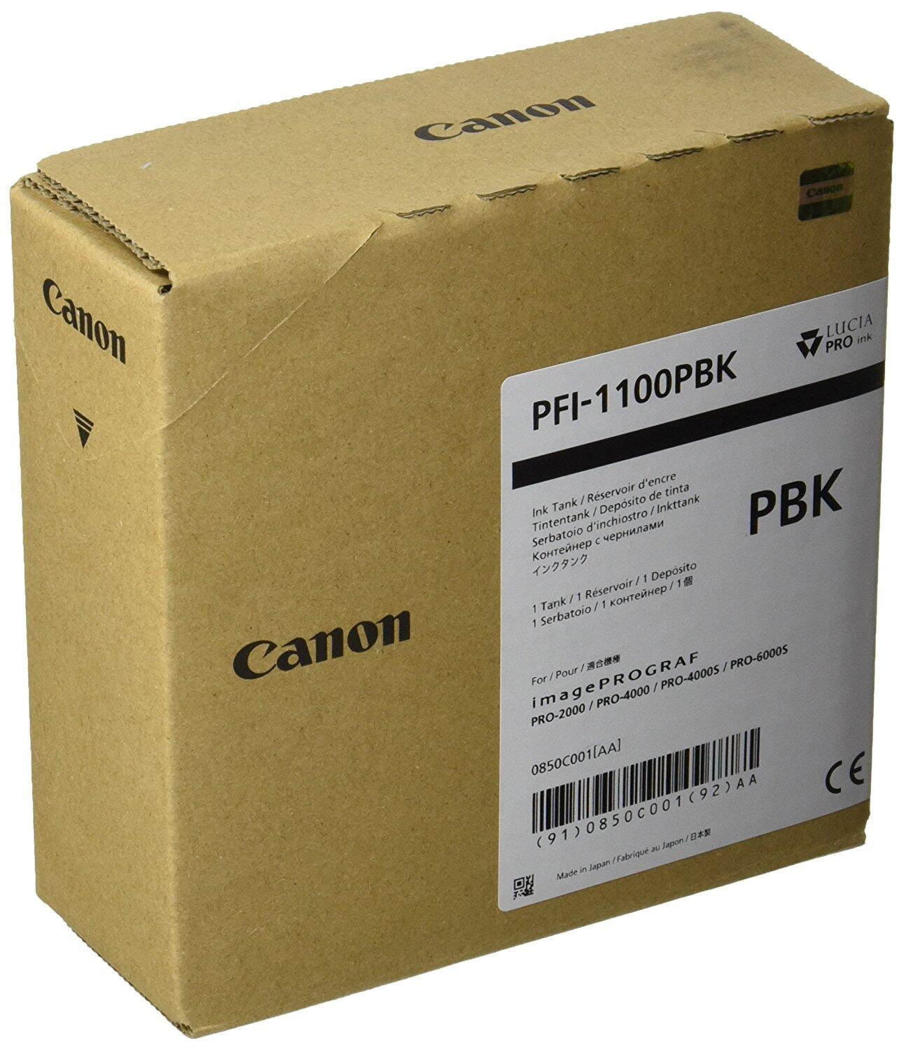 Canon Original PFI-1100PBK Druckerpatrone - fotoschwarz (0850C001A)