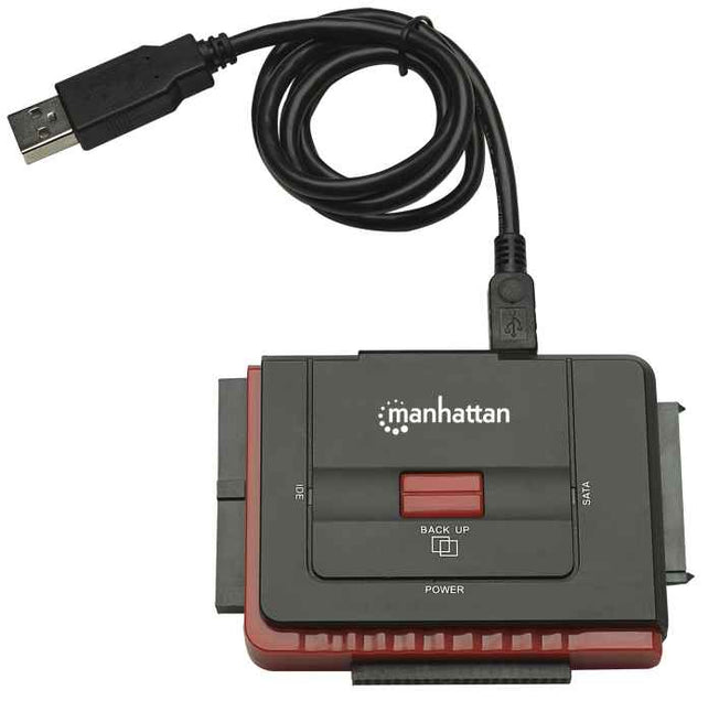 MANHATTAN Konverter USB 2.0 -> SATA/IDE Adapter     schwarz reta