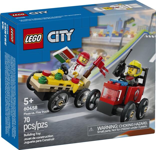 LEGO® City Fahrzeuge - Pizzalieferwagen vs. Löschauto