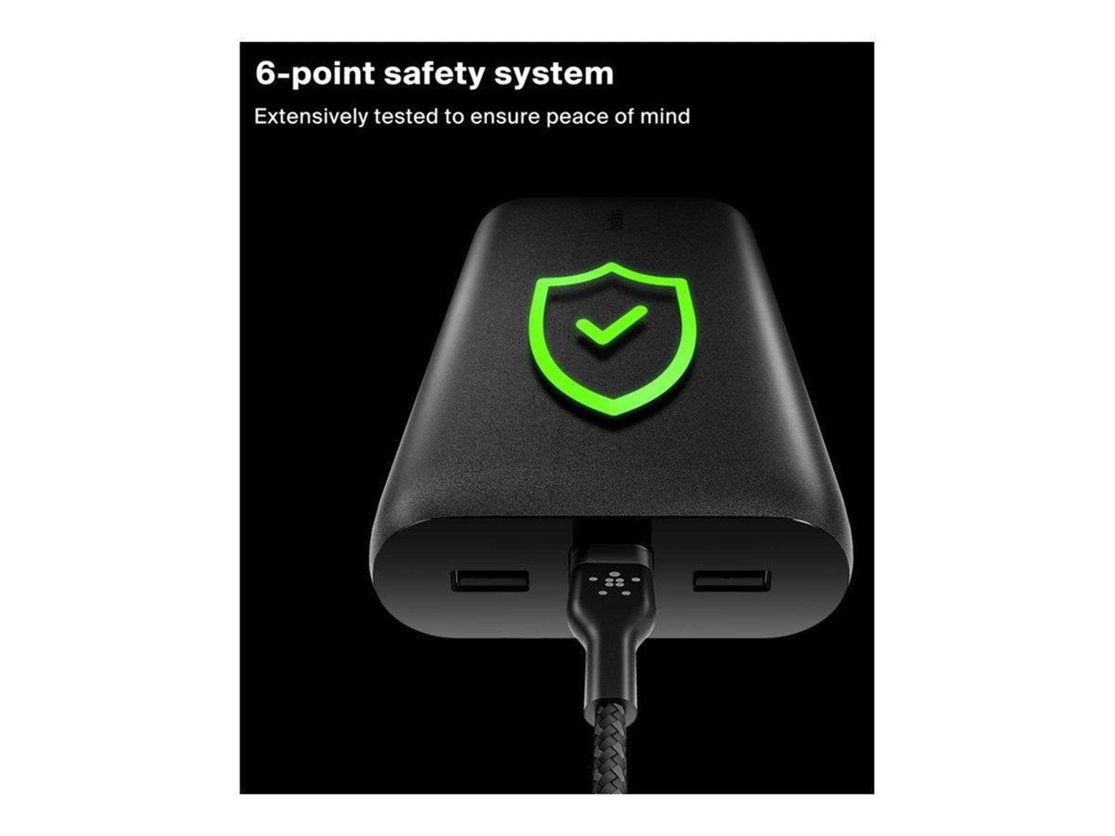 Belkin BoostCharge power bank - USB 24 pin USB-C - 32 Watt Powerbank (Akku) - schwarz - 26000 mAh