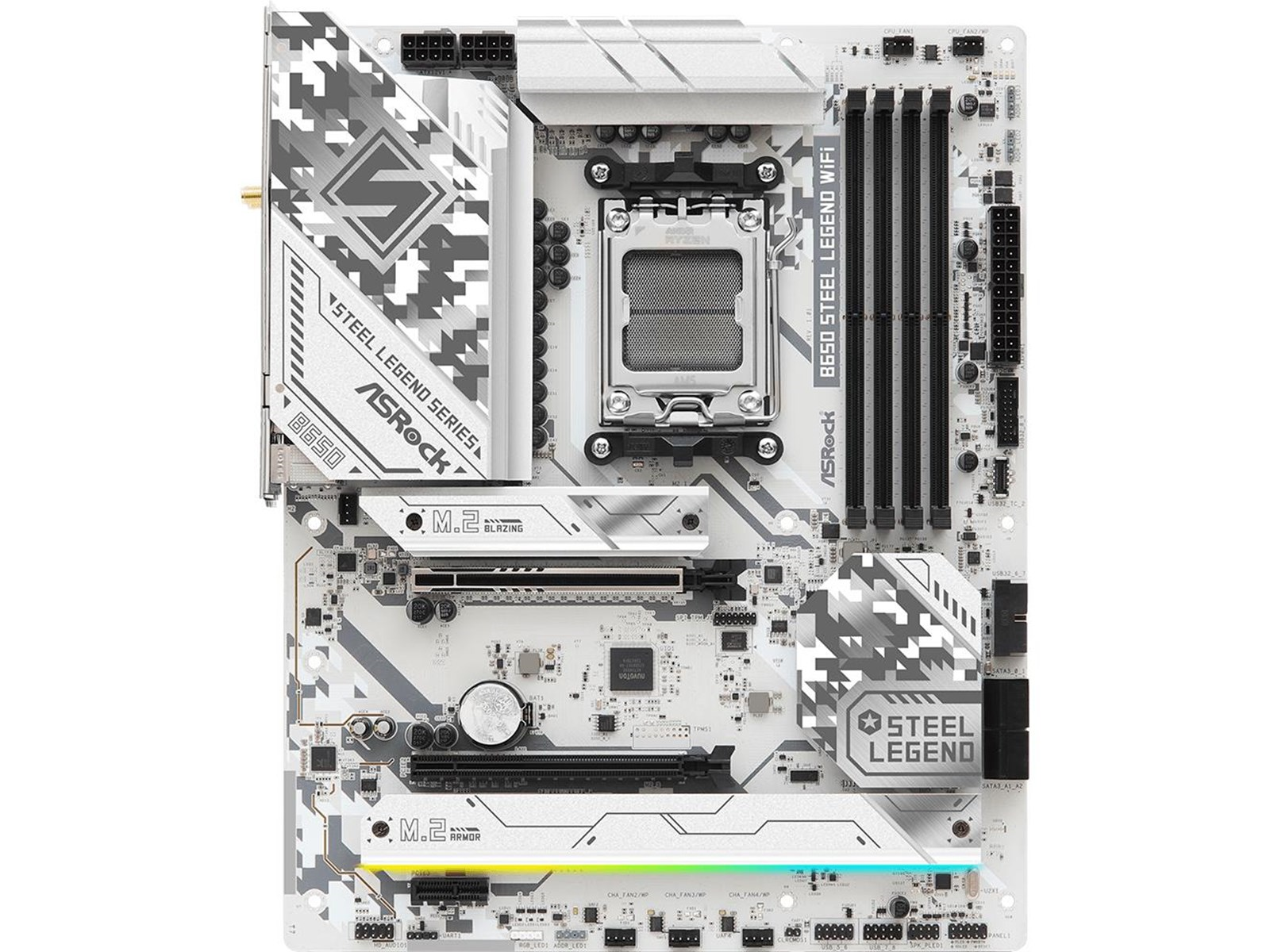 ASRock B650 STEEL LEGEND WIFI Mainboard - AMD B650 - AMD AM5 socket - DDR5 RAM - ATX