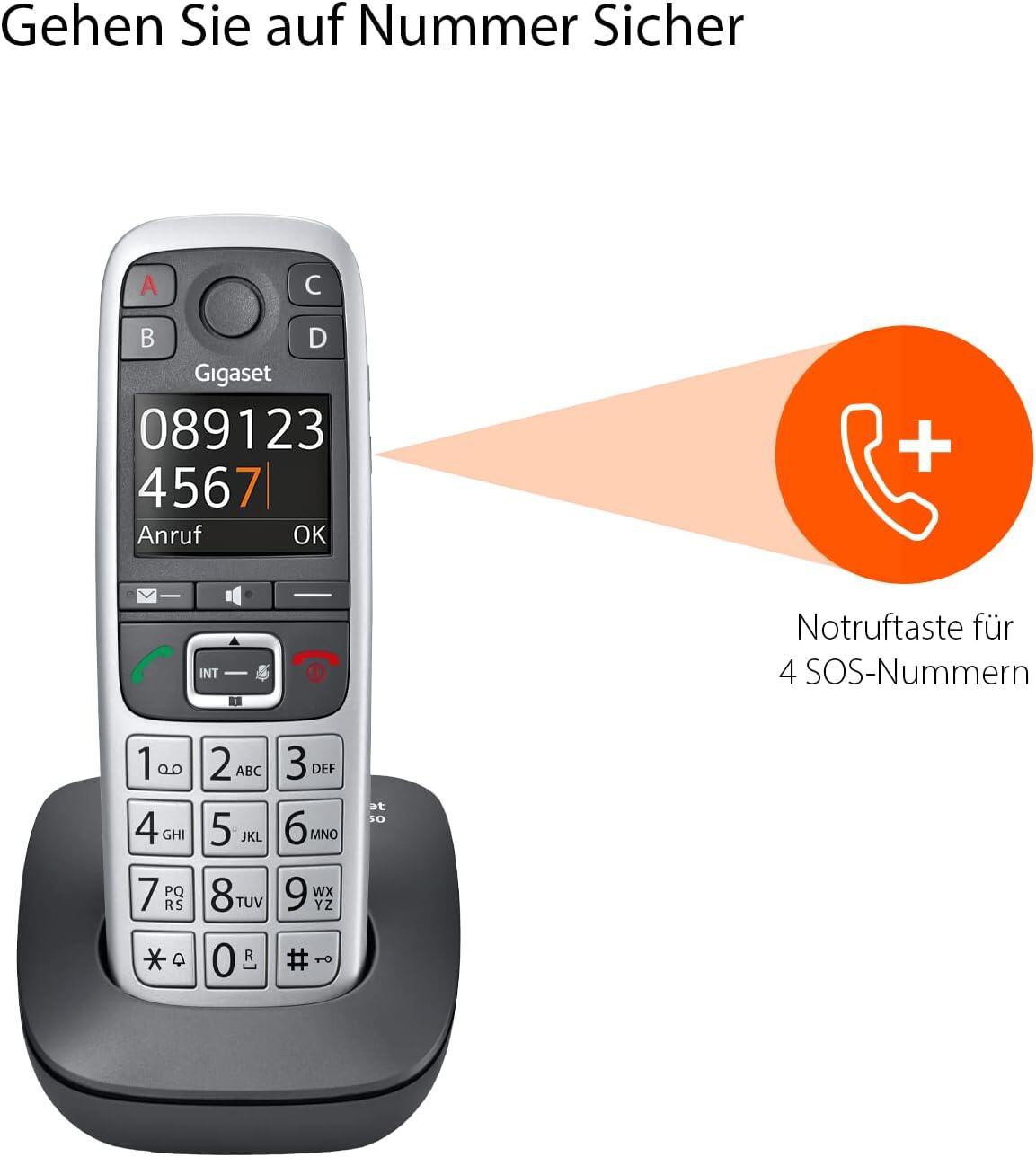 B-WARE Gigaset E560 - Schnurlostelefon mit Rufnummernanzeige