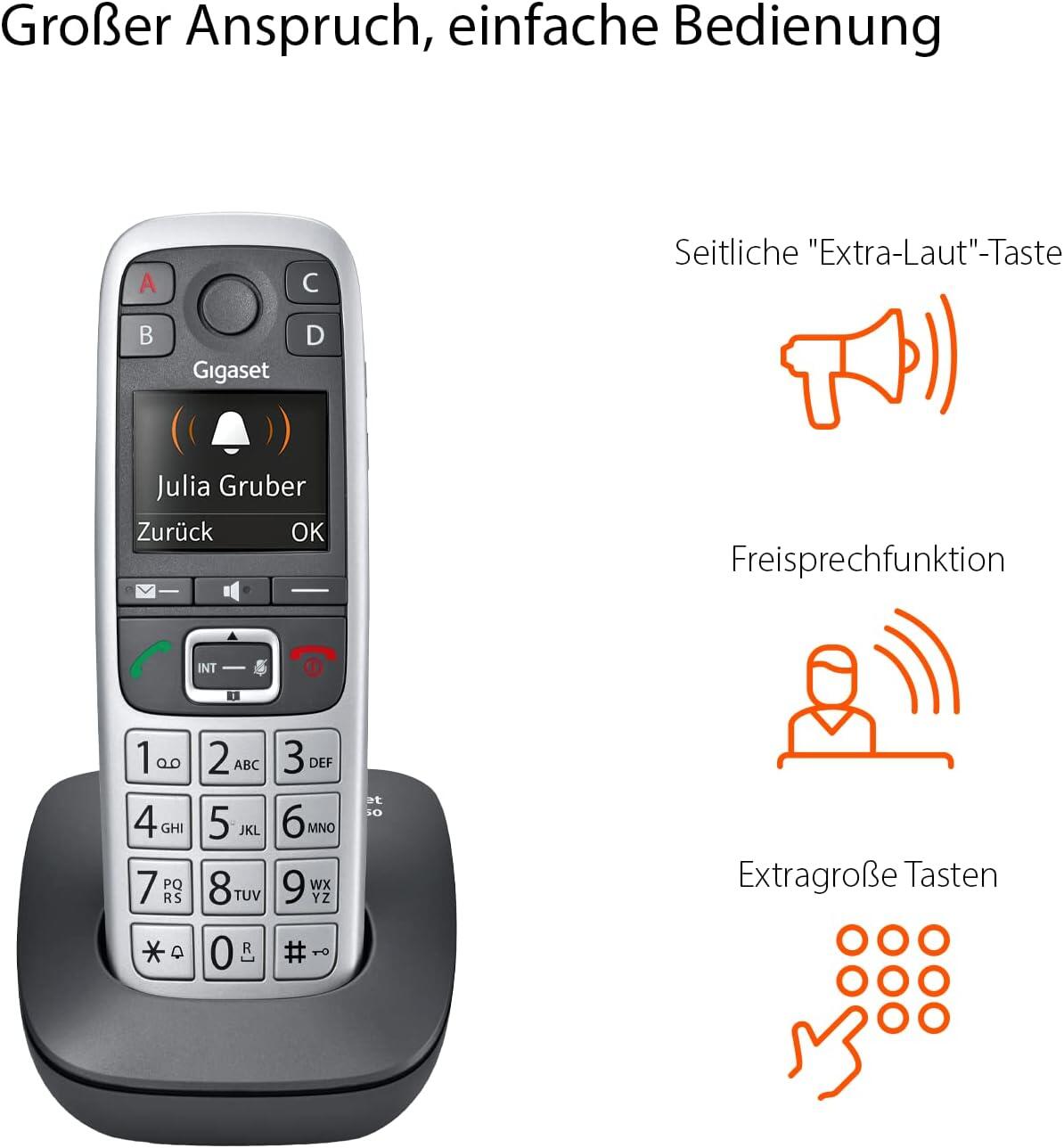 B-WARE Gigaset E560 - Schnurlostelefon mit Rufnummernanzeige