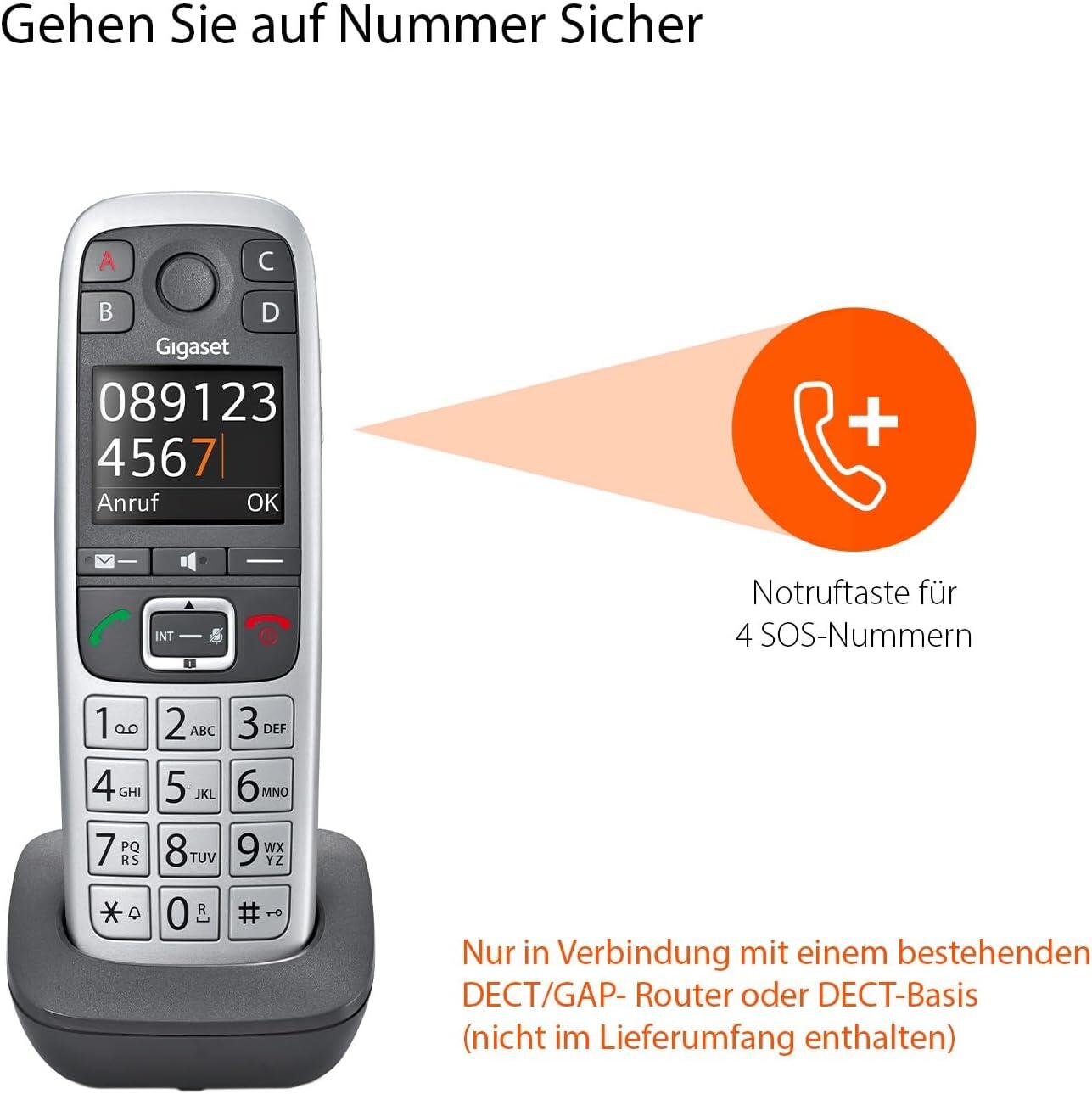 Gigaset E560HX - Schnurloses Erweiterungshandgerät mit Rufnummernanzeige