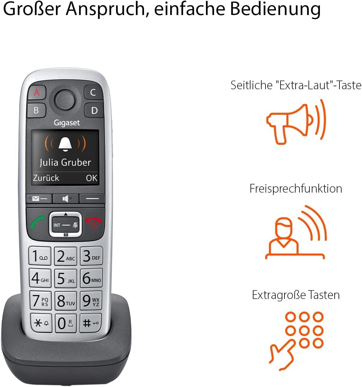 Gigaset E560HX - Schnurloses Erweiterungshandgerät mit Rufnummernanzeige