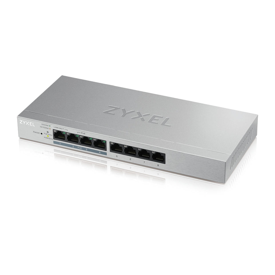 Zyxel Switch  8x GE GS1200-8HP V2 PoE+ webmanaged Switch