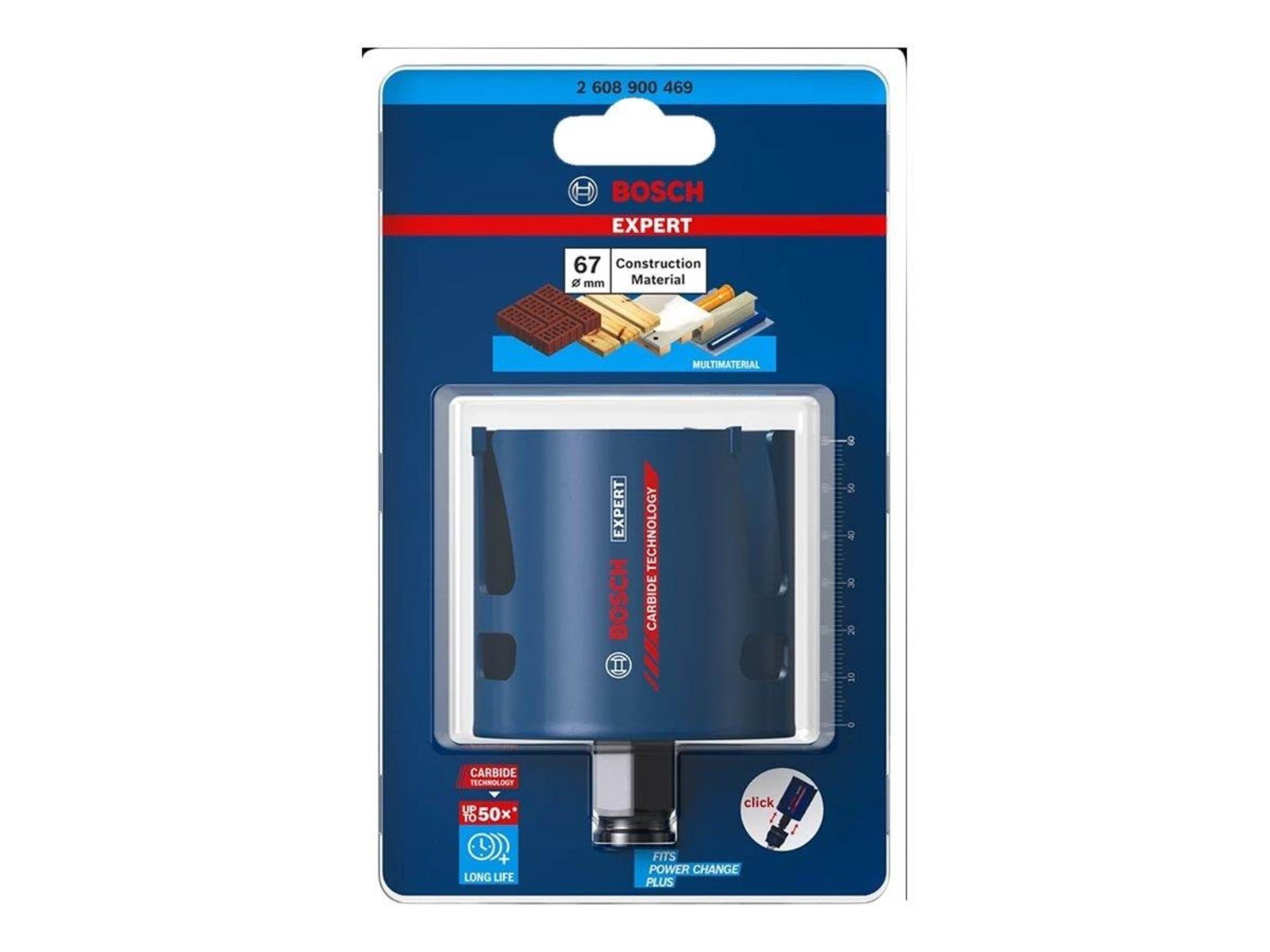 Bosch Expert Construction Material hole saw - for bricks chipboard softwood glass fibre reinforced plastic soft tile