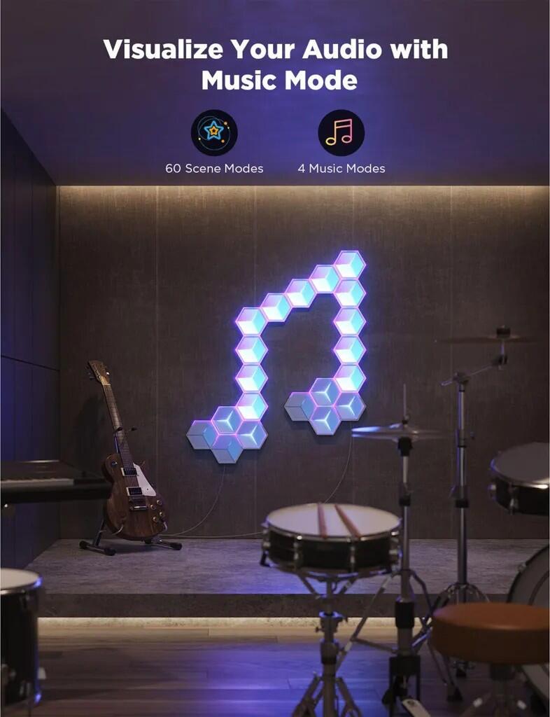 Govee - RGBIC Glide Hexa Light Panels Ultra - 7 Stück