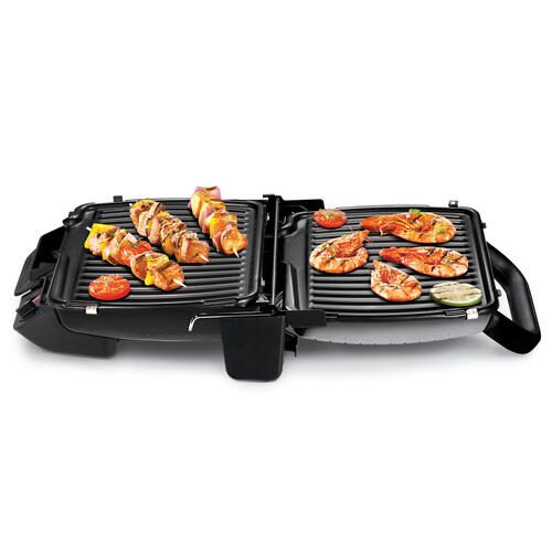 Tefal Ultra Compact Classic 2in1 Kontaktgrill, silber/schwarz