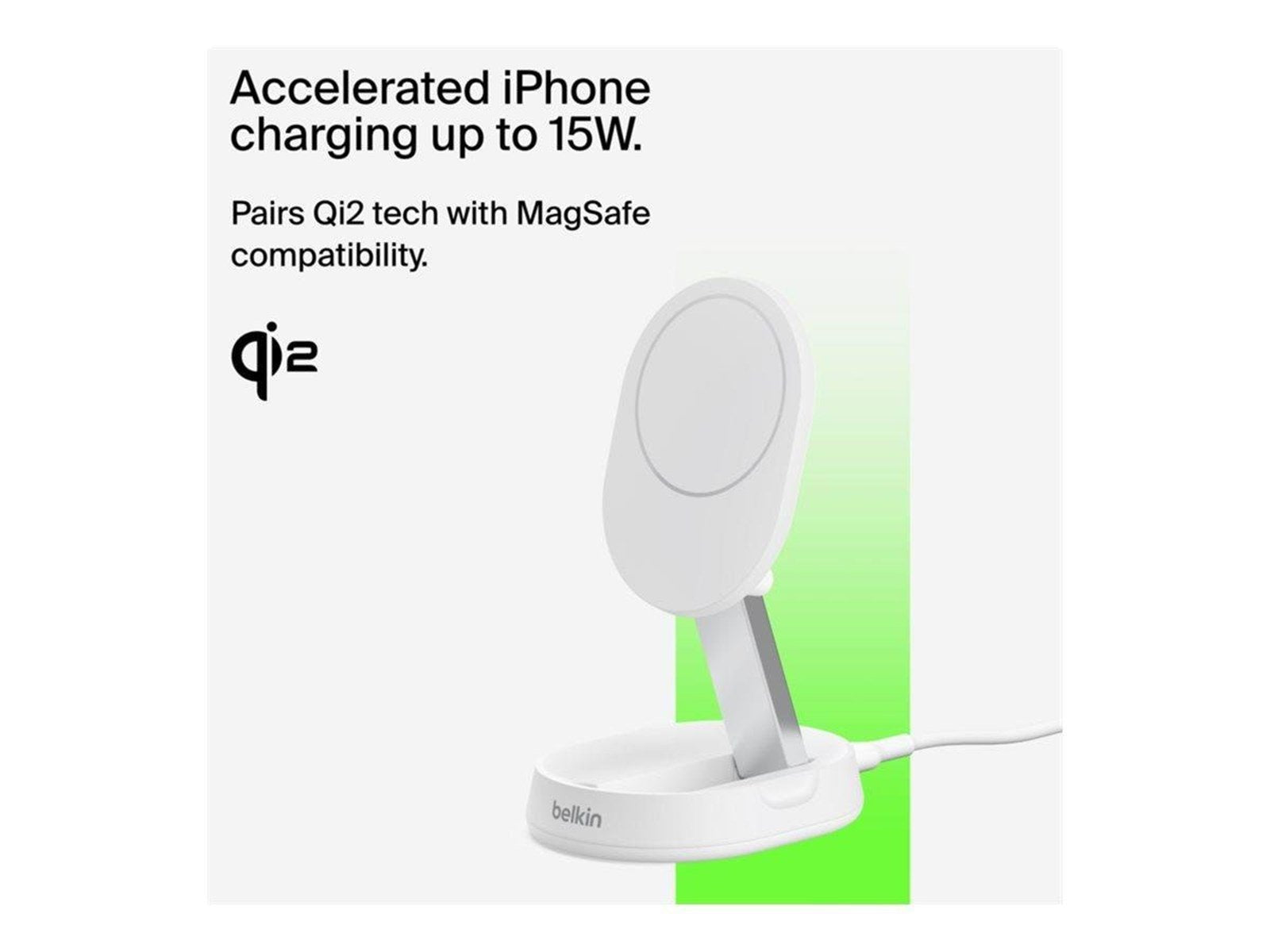 Belkin BoostCharge Pro wireless charging stand - magnetic convertible with Qi2 - 15 Watt