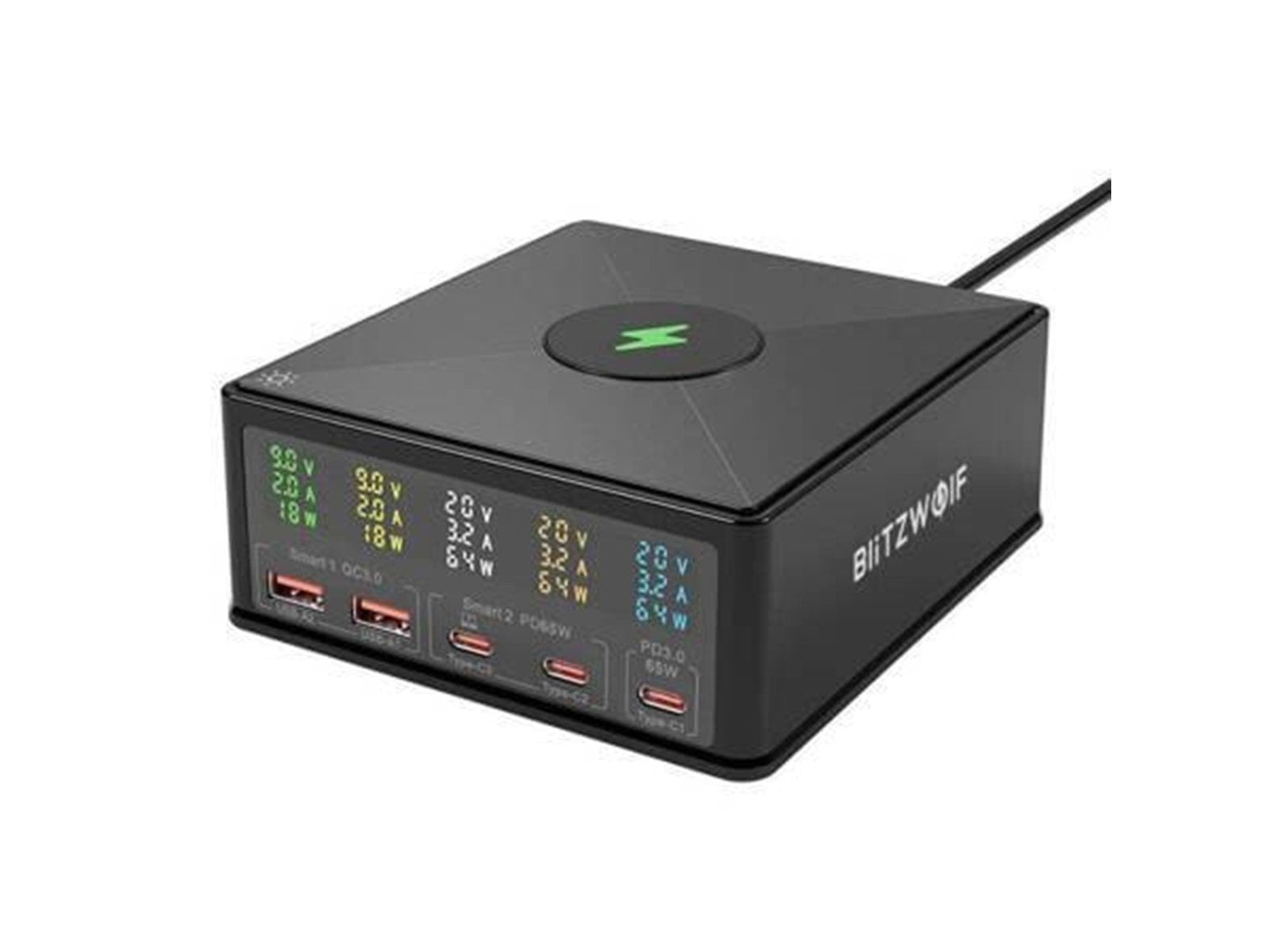 BlitzWolf Charger 868H 2xUSB-A 3xUSB type-C 160W (black) USB-Hubs - 5 - Schwarz