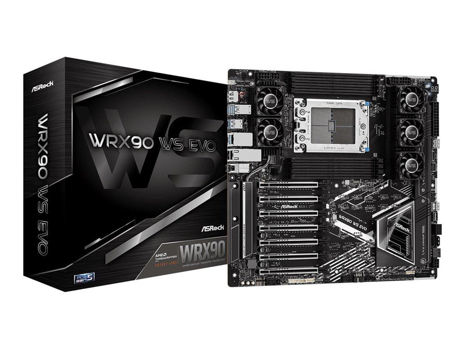 ASRock WRX90 WS EVO Mainboard - AMD WRX90 - AMD sTR5 socket - DDR5 RAM - Extended ATX