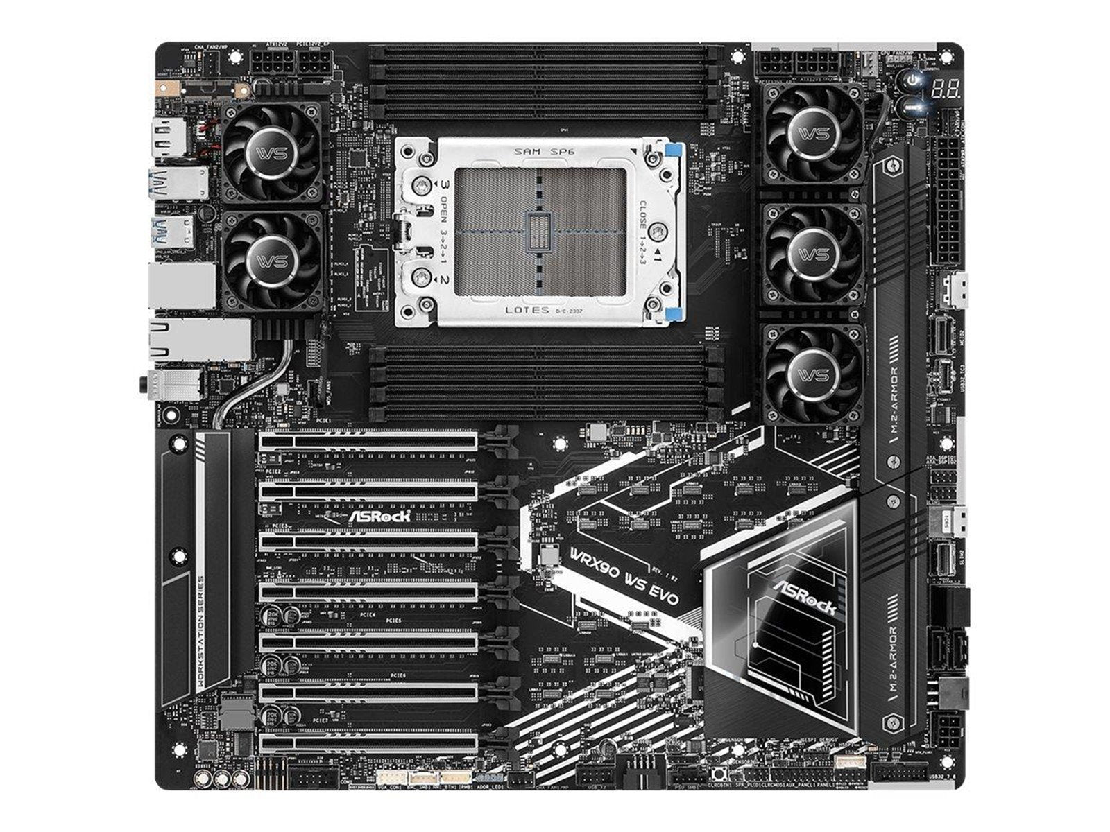 ASRock WRX90 WS EVO Mainboard - AMD WRX90 - AMD sTR5 socket - DDR5 RAM - Extended ATX