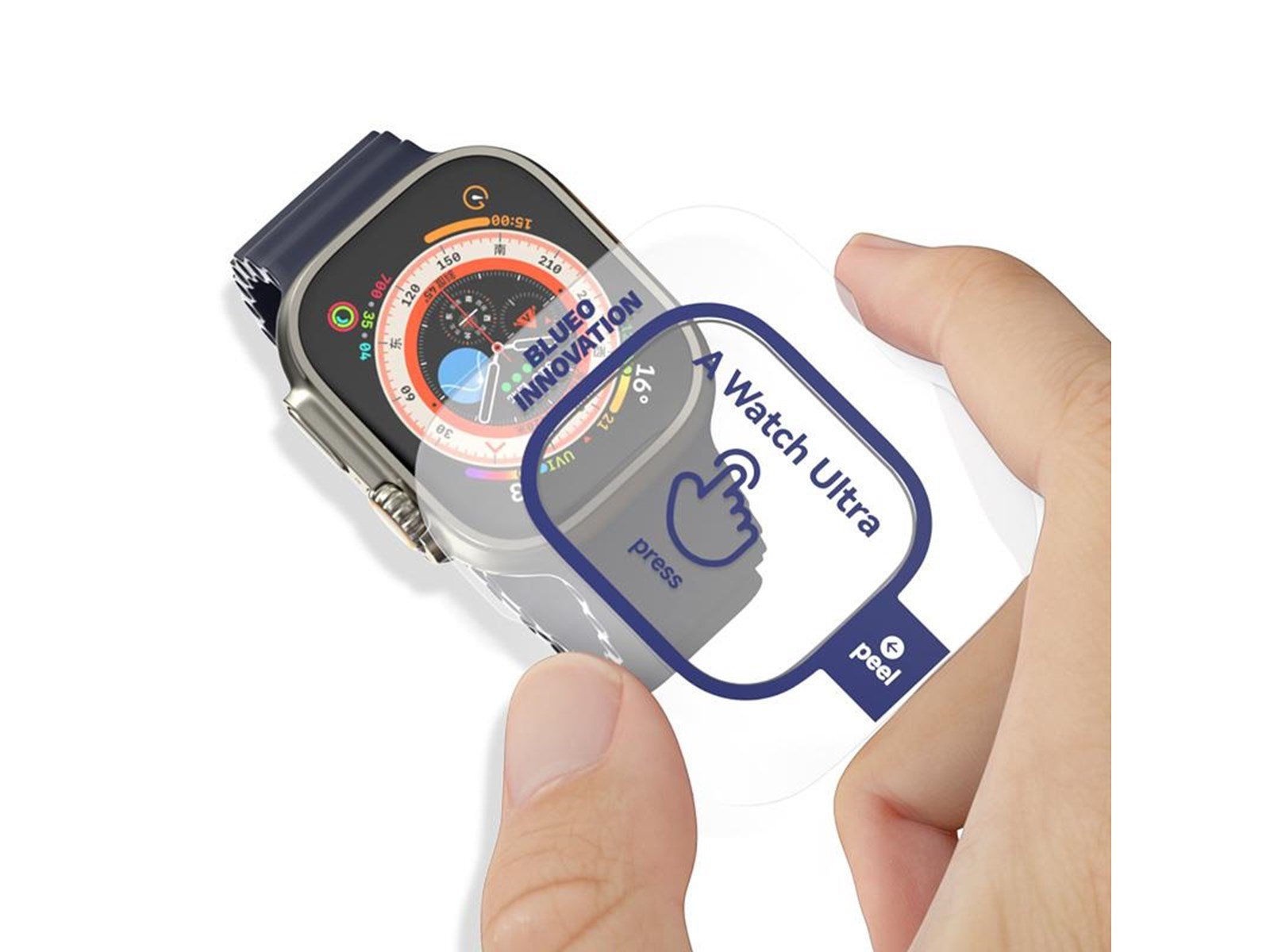 Blueo Sapphire And Titanium Alloy Tempered Glass Protector Kit - Apple Watch Ultra2/Ultra 49mm