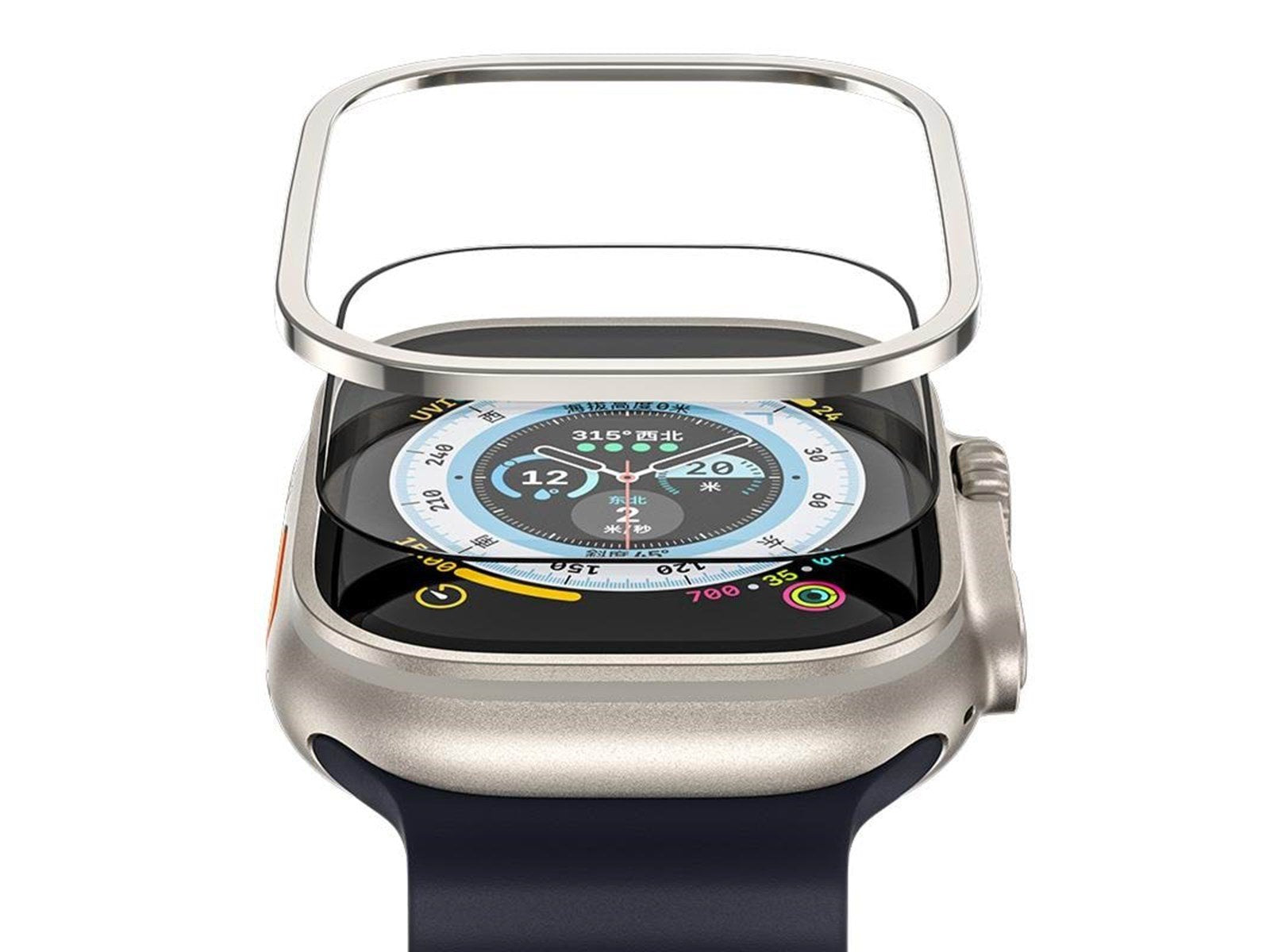 Blueo Sapphire And Titanium Alloy Tempered Glass Protector Kit - Apple Watch Ultra2/Ultra 49mm