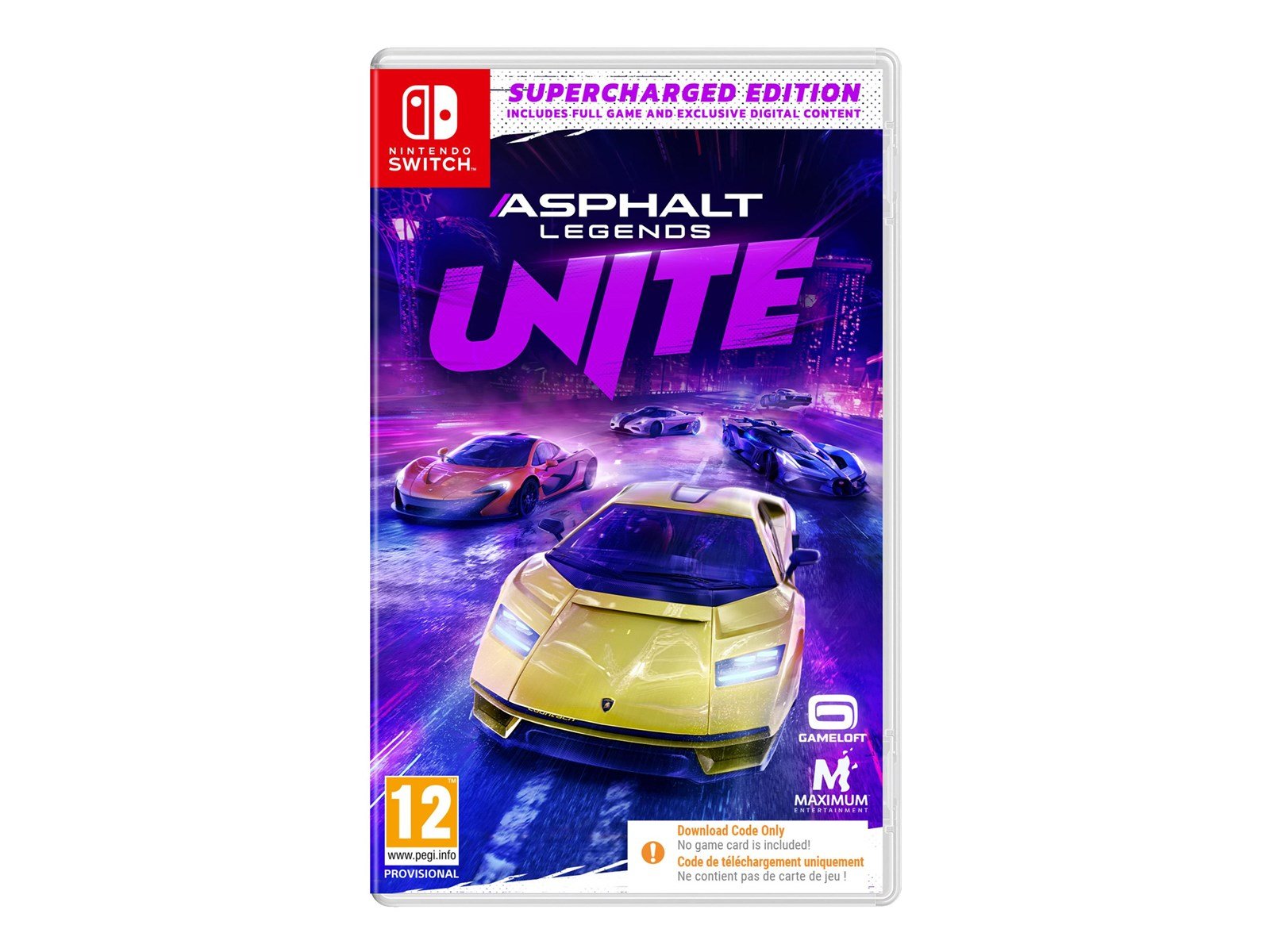 Asphalt Legends Unite (Supercharged Edition) - Code in a Box - Nintendo Switch - Rennspiel - PEGI 12