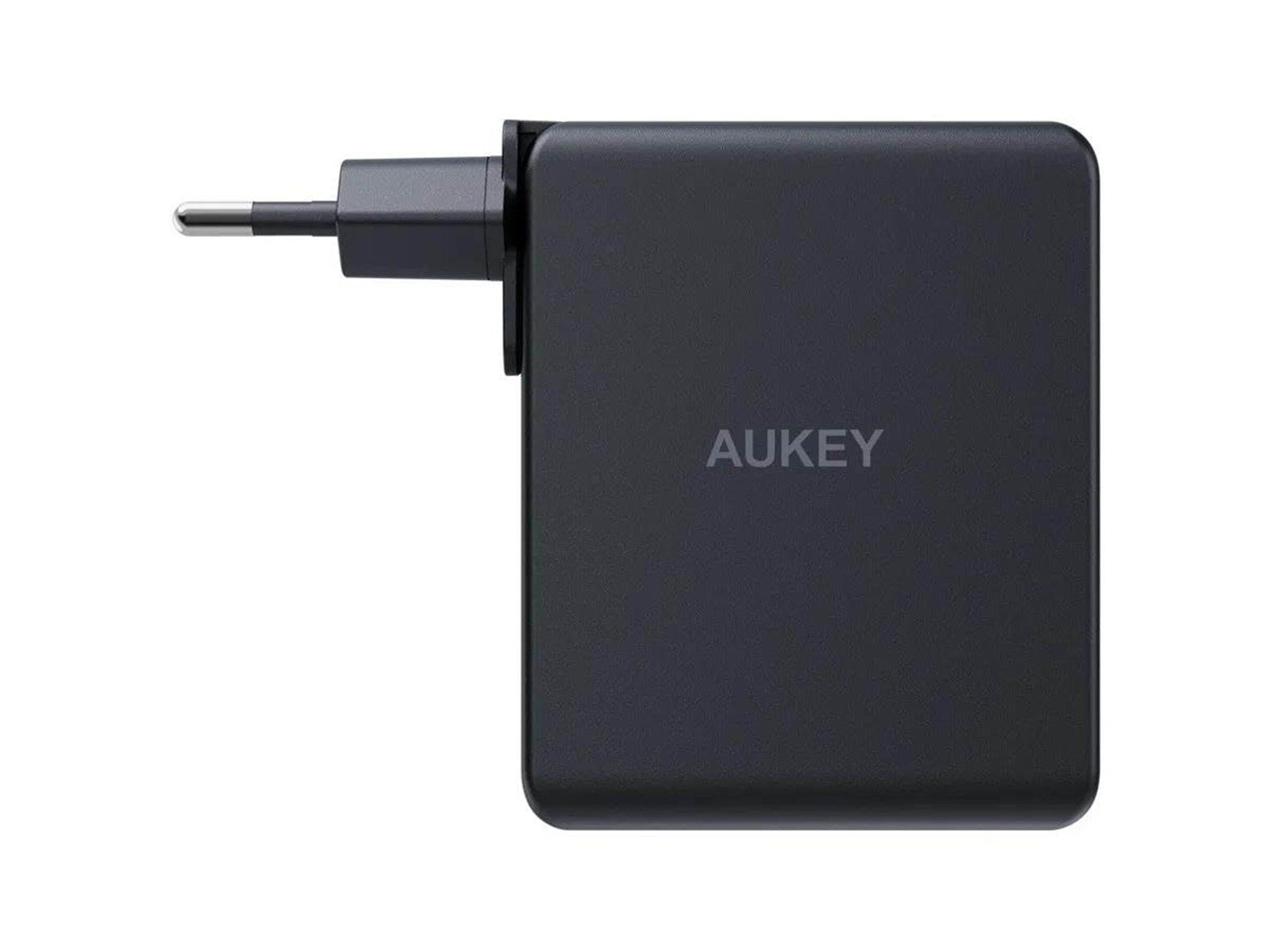 Aukey Omnia II Mix 140W - 3-port GaN PD Wall Charger with Interchangeable EU Plug