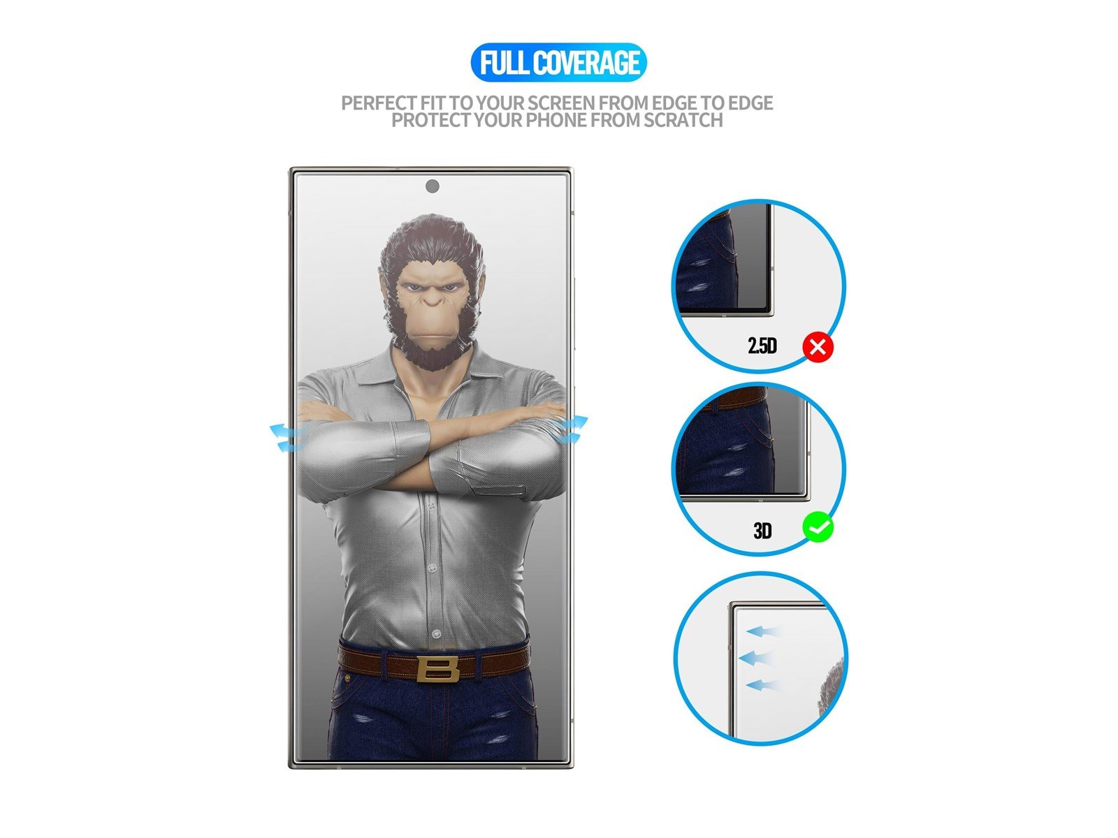 Blueo Full Cover 3D UV Glass - Samsung Galaxy S24 Ultra