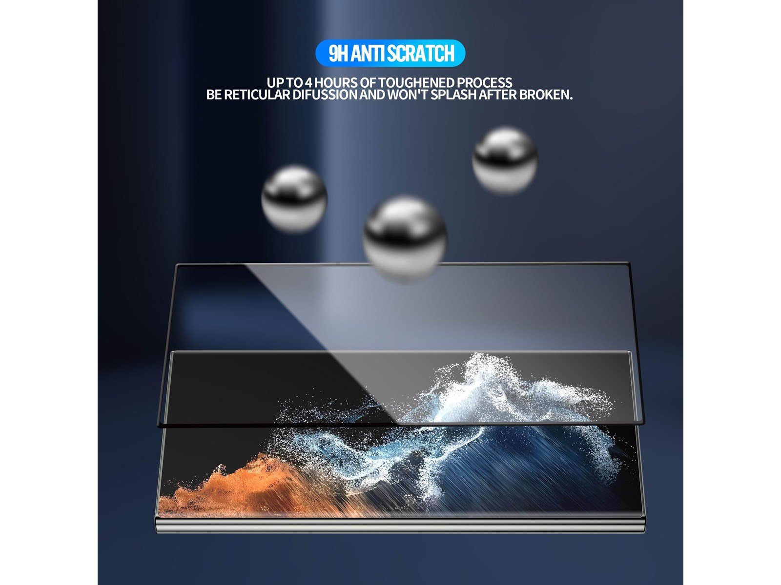 Blueo Full AB Glue 3D Curved Glass - S24 Ultra