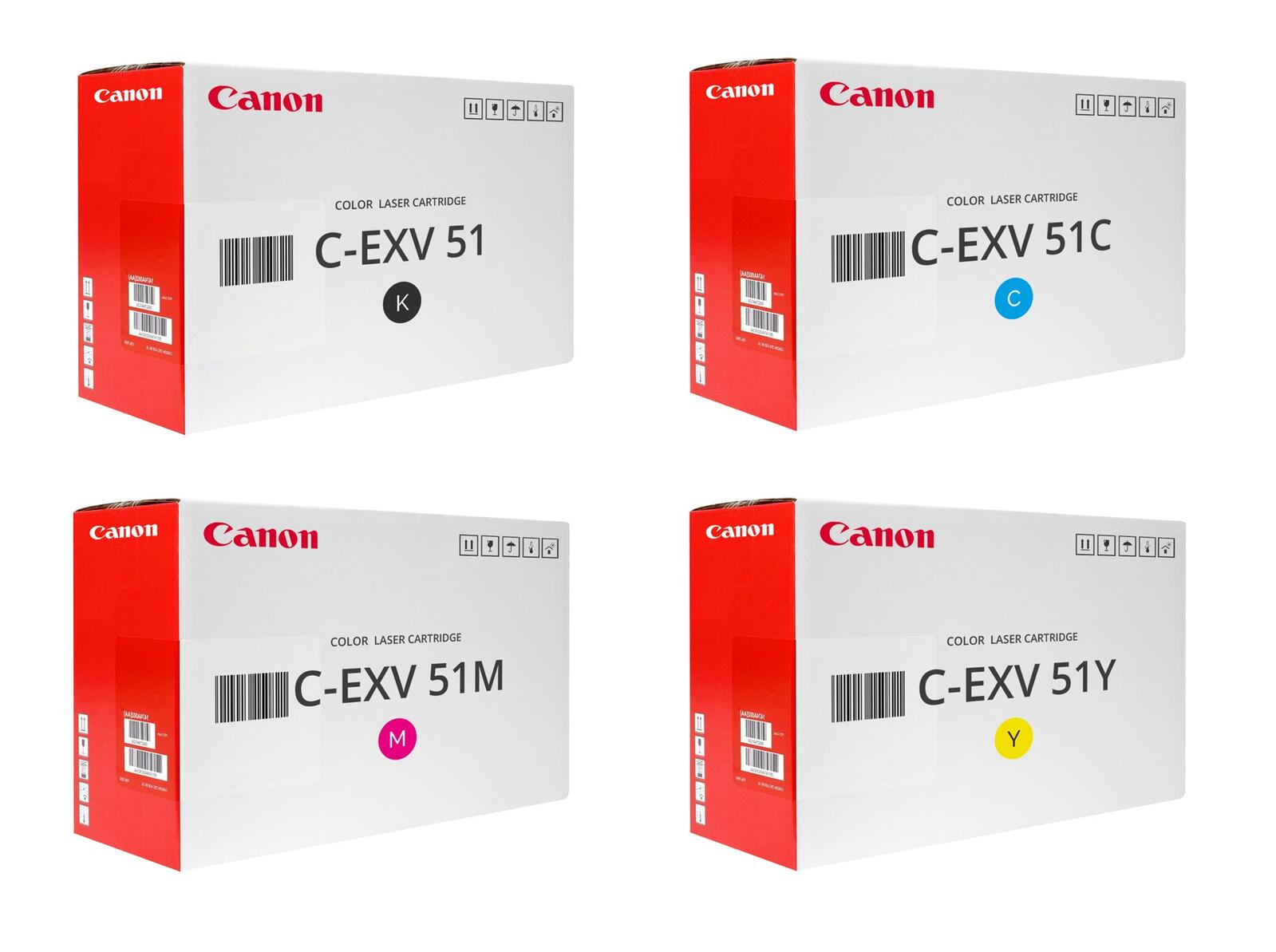 Canon Original Toner C-EXV51 4er-Set schwarz, cyan, magenta, gelb