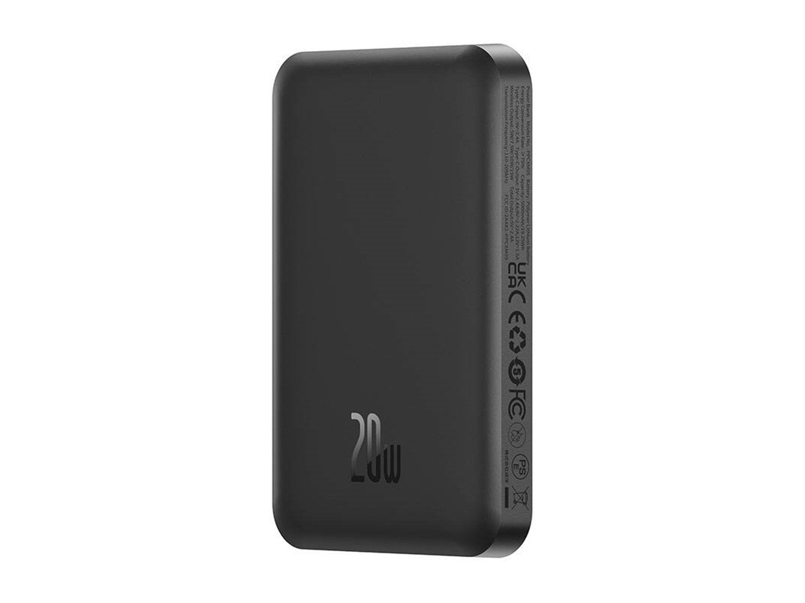 Baseus Magnetic Mini Powerbank 5000mAh USB-C 20W (black) Powerbank (Akku) - schwarz - 5000 mAh