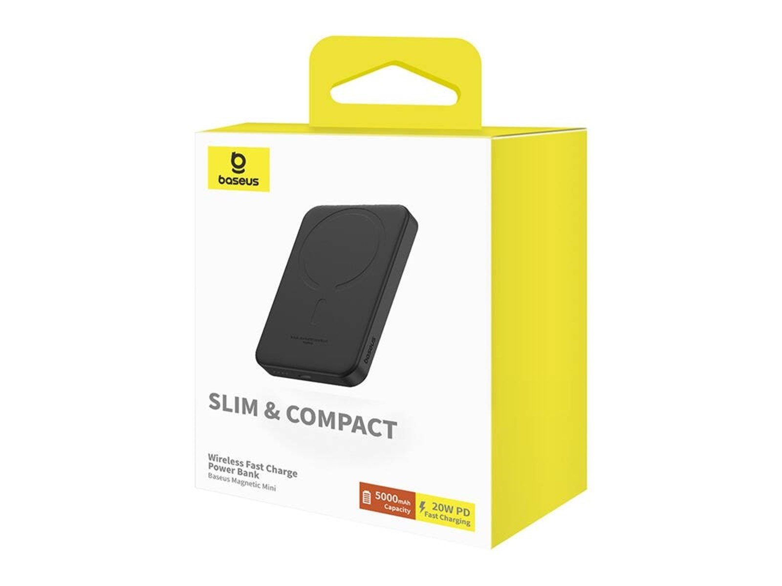 Baseus Magnetic Mini Powerbank 5000mAh USB-C 20W (black) Powerbank (Akku) - schwarz - 5000 mAh