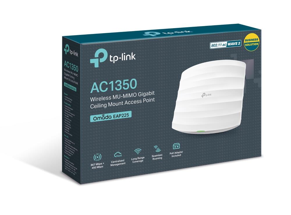 TP-LINK EAP225 AC1350-Gigabit-WLAN-Accesspoint mit MU-MIMO zur Deckenmontage