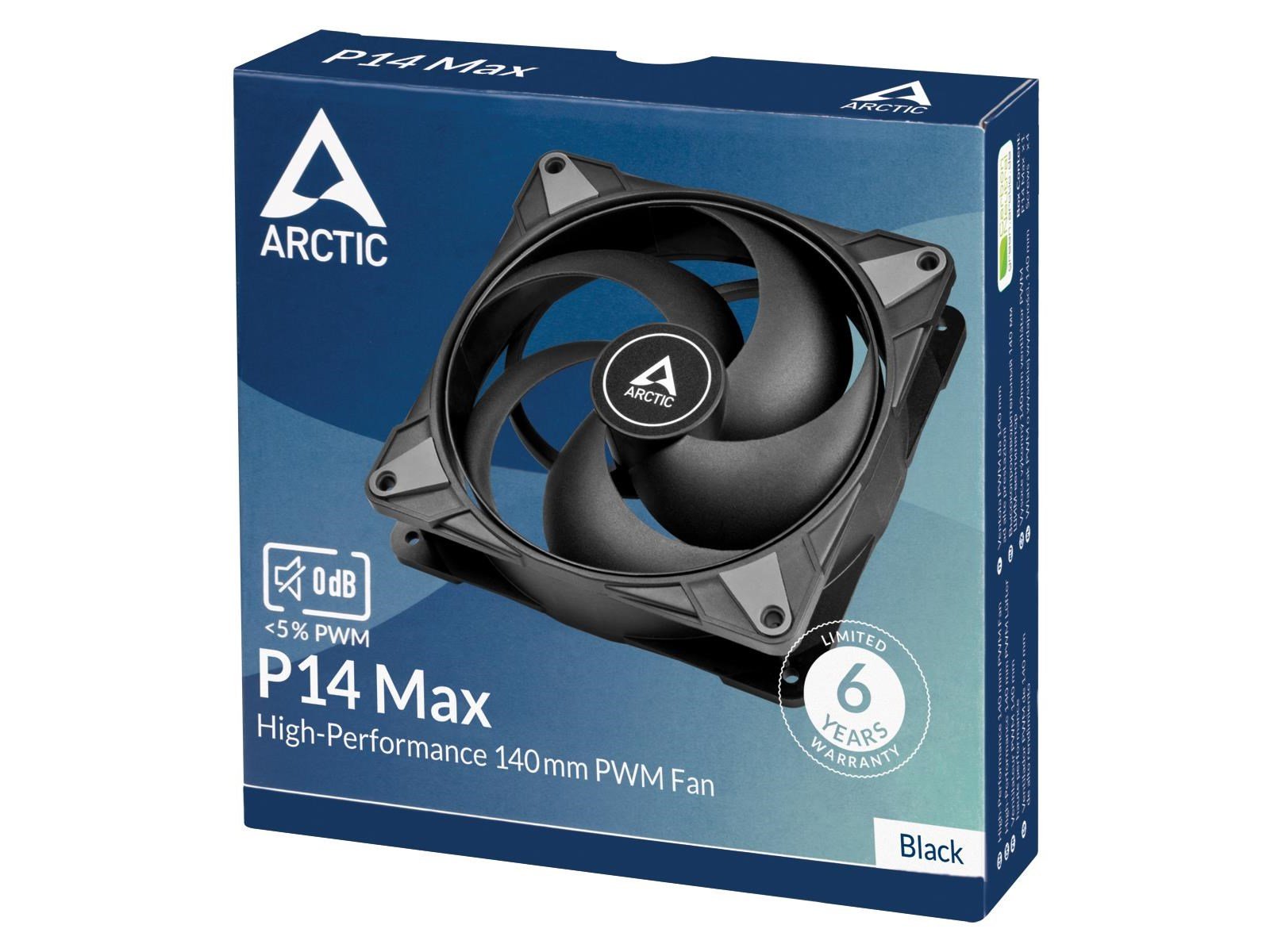 Arctic P14 Max (Black) - Gehäuselüfter - 140mm - Schwarz