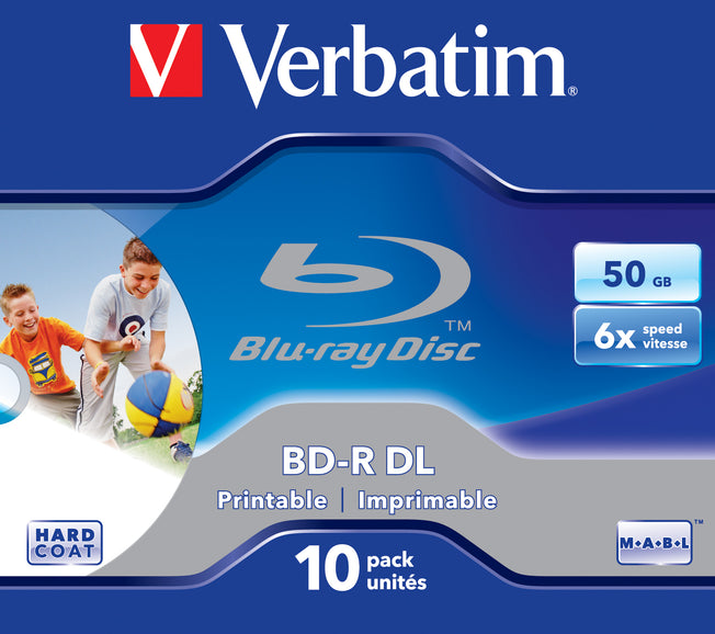 Bluray Verbatim 50GB 10pcs Jew.C 6x Wide printable No ID