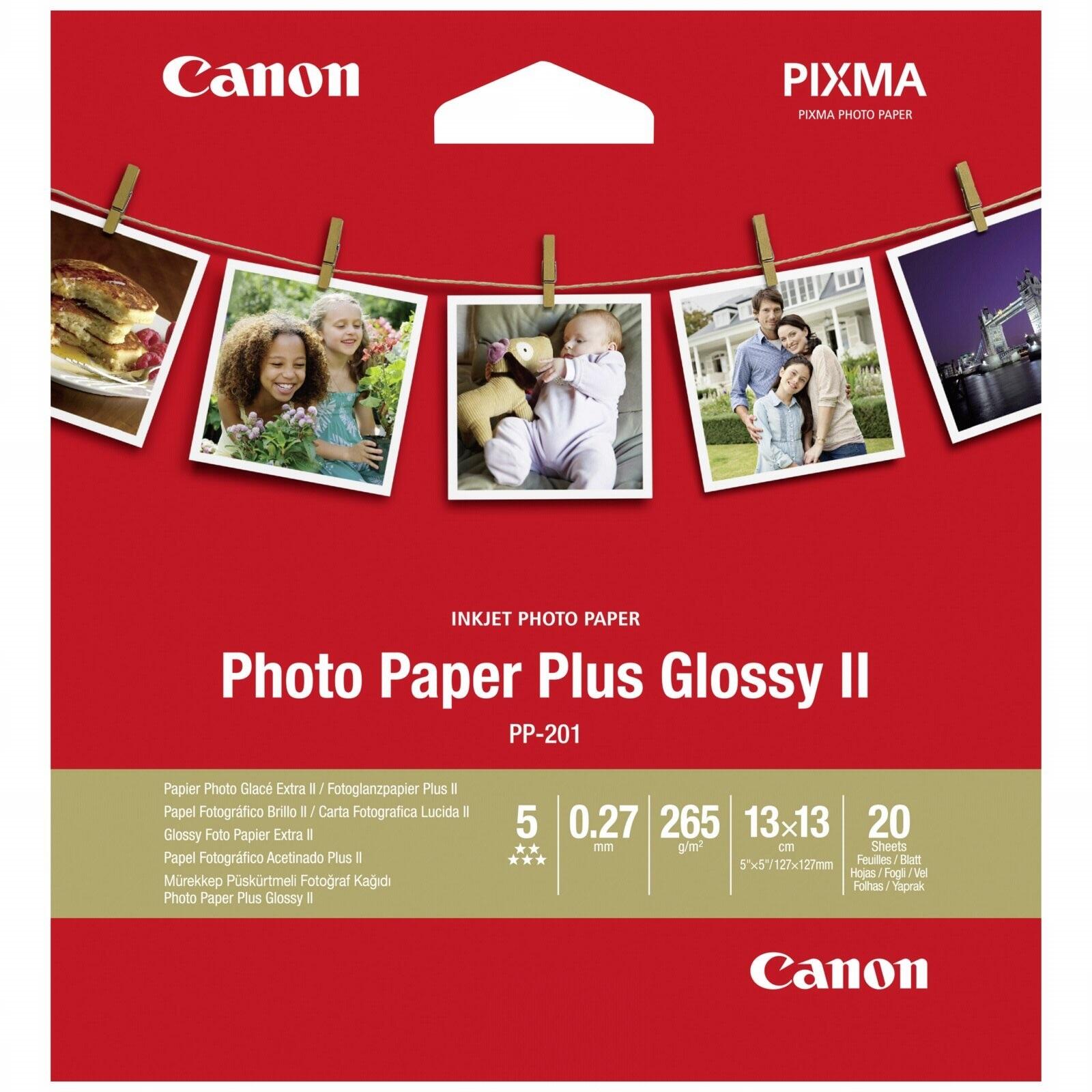 Canon PP-201 Glossy II Fotopapier Plus glänzend 127x127mm 265 g/m² - 20 Blatt