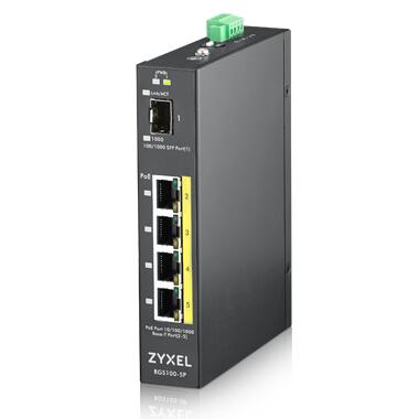 ZyXEL RGS100-5P 4-Port Gigabit 1-Port Gigabit-SFP PoE Switch