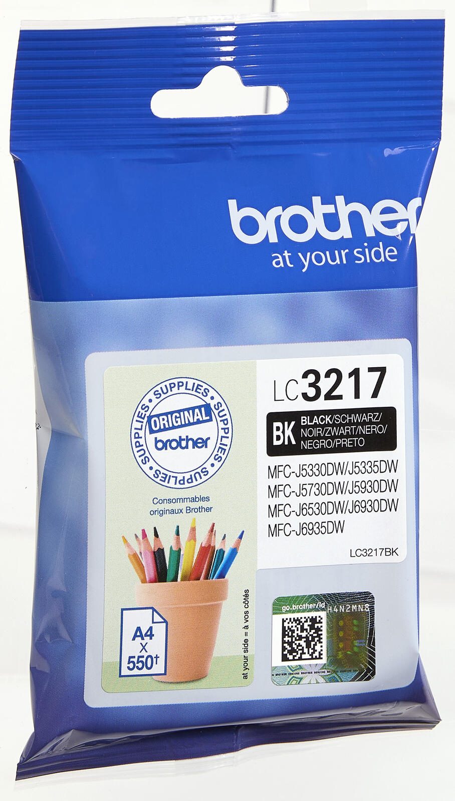 Brother Original LC-3217BK Druckerpatrone schwarz 550 Seiten (LC3217BK)