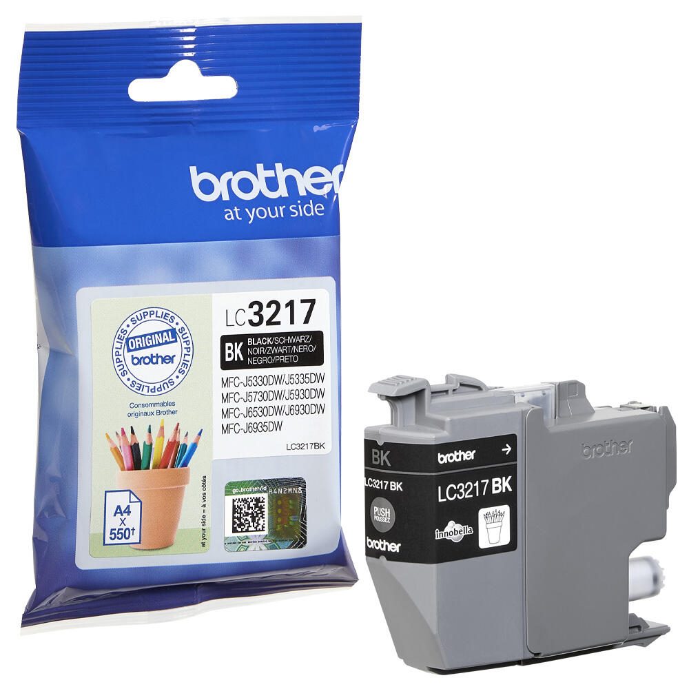 Brother Original LC-3217BK Druckerpatrone schwarz 550 Seiten (LC3217BK)