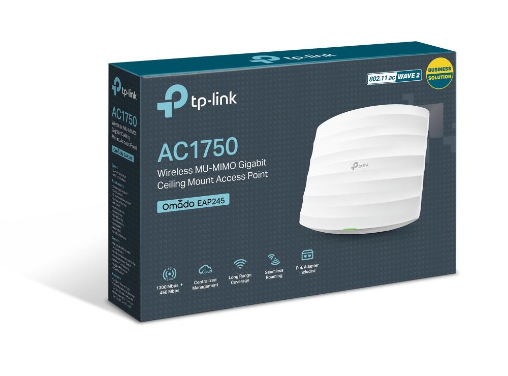 TP-LINK EAP245 AC1750-Dualband-Gigabit-WLAN-Accesspoint zur Deckenmontage