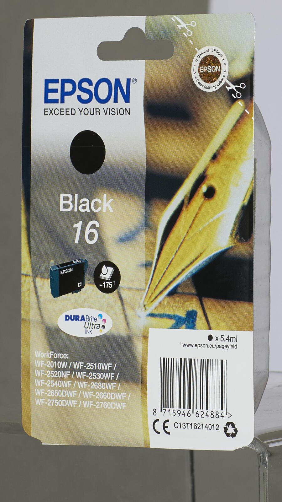 Epson Original 16 Füller Druckerpatrone - schwarz (C13T16214012)