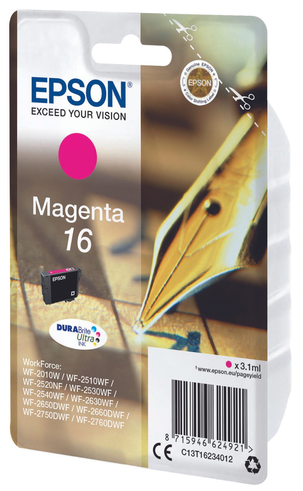 Epson Original 16 Füller Druckerpatrone - magenta (C13T16234012)