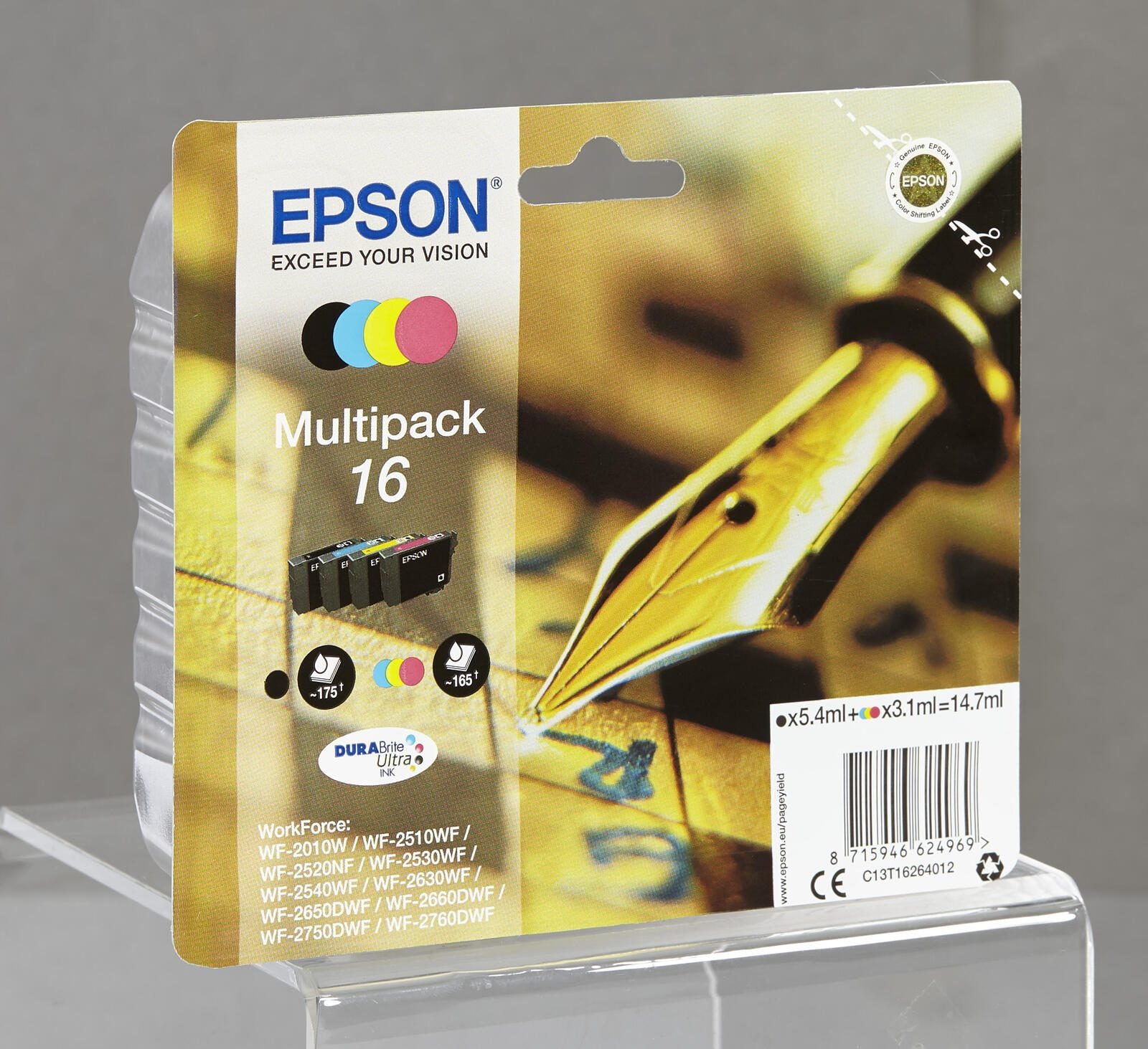 Epson Original 16 Füller Druckerpatronen - 4er Multipack (C13T16264012)