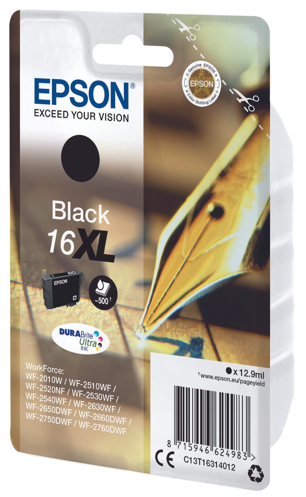 Epson Original 16XL Füller Druckerpatrone - schwarz (C13T16314012)