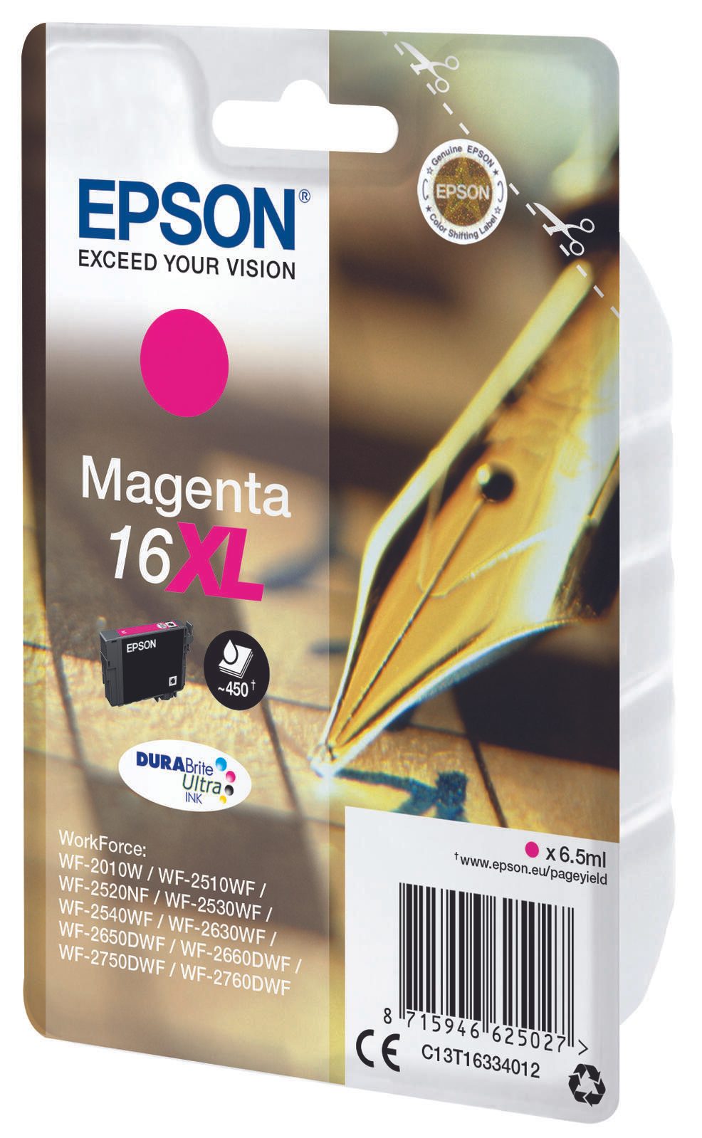 Epson Original 16XL Füller Druckerpatrone - magenta (C13T16334012)