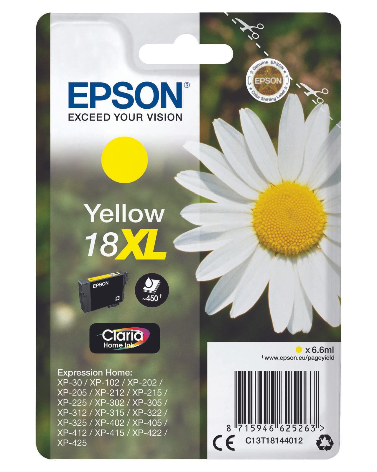 Epson Original 18XL Gänseblümchen Druckerpatrone - gelb (C13T18144012)