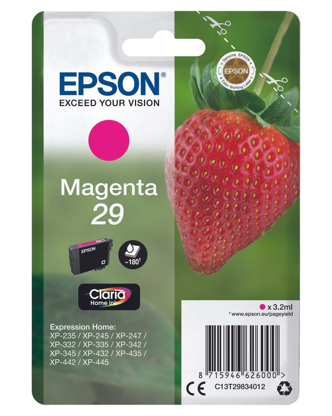 Epson Original 29 Erbeere Druckerpatrone - magenta (C13T29834012)