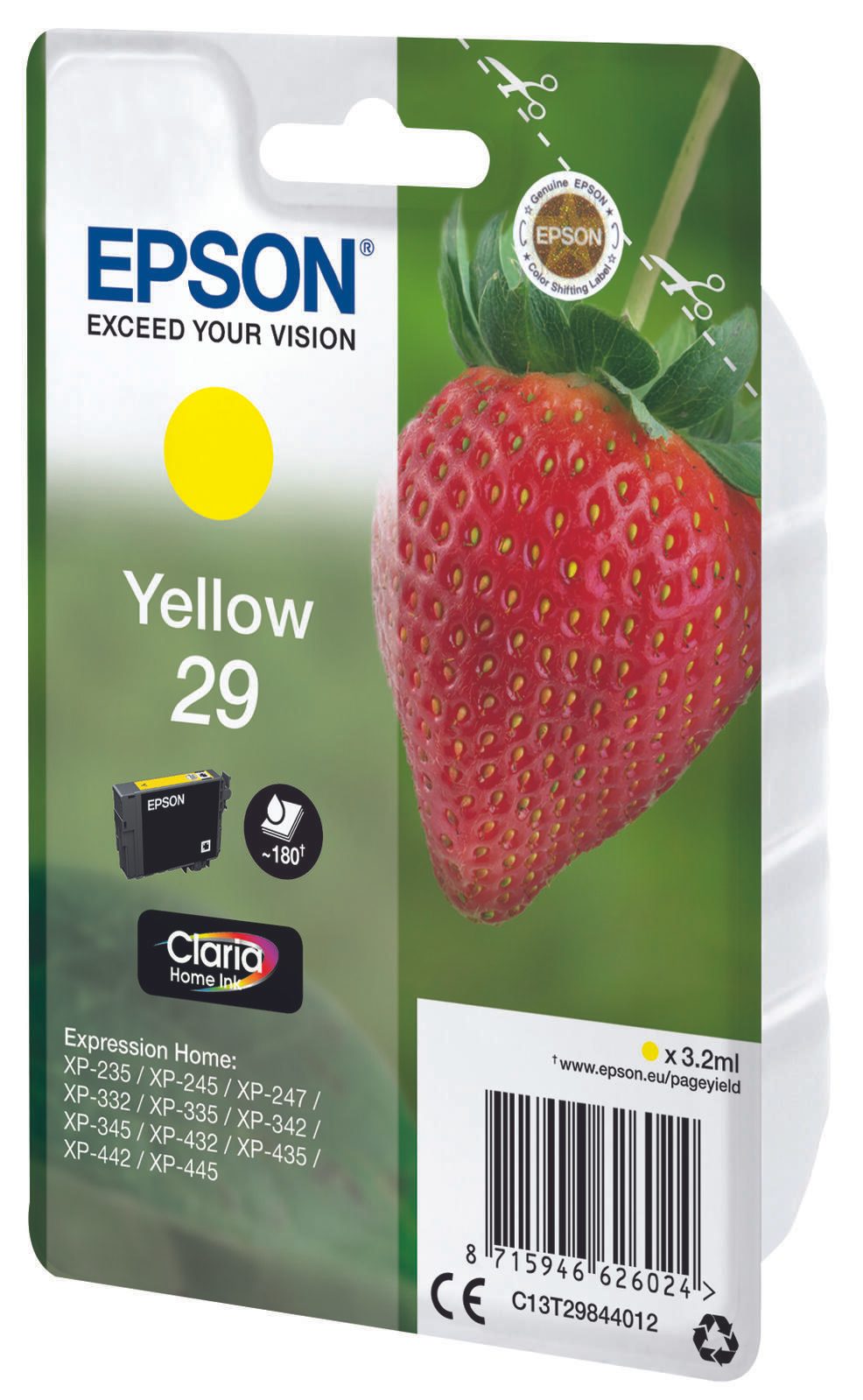 Epson Original 29 Erdbeere Druckerpatrone - gelb (C13T29844012)