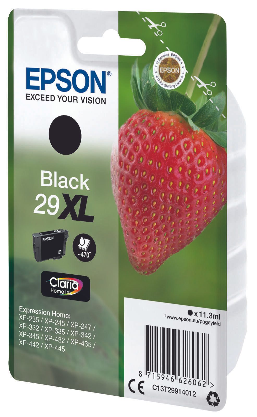 Epson Original 29XL Erdbeere Druckerpatrone - schwarz (C13T29914012)
