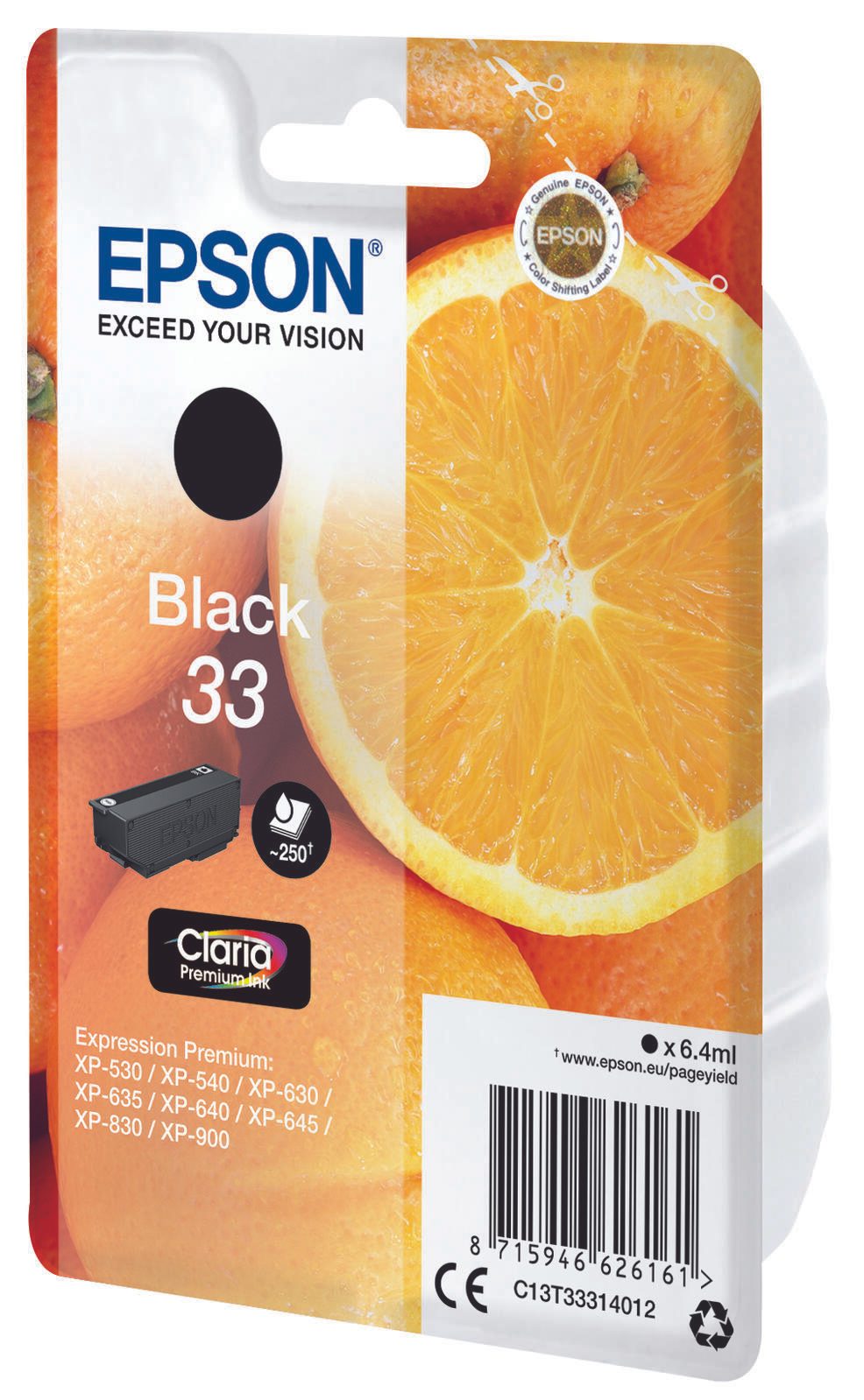 Epson Original 33 Orange Druckerpatrone - schwarz (C13T33314012)