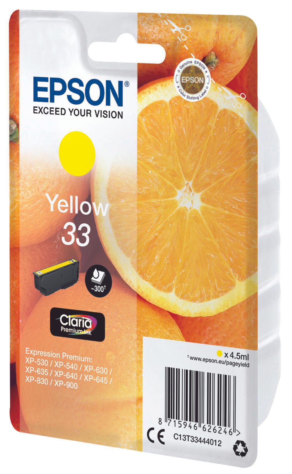 Epson Original 33 Orange Druckerpatrone - gelb (C13T33444012)