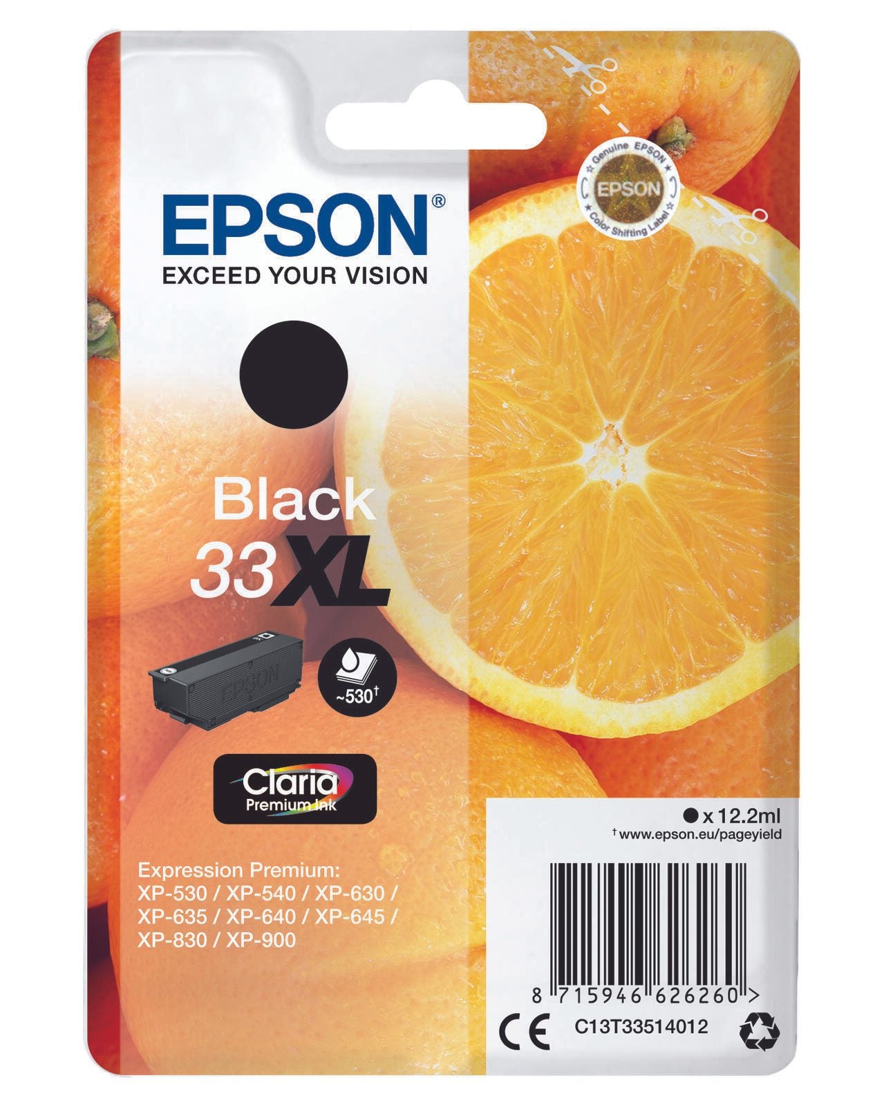 Epson Original 33XL Orange Druckerpatrone - schwarz (C13T33514012)