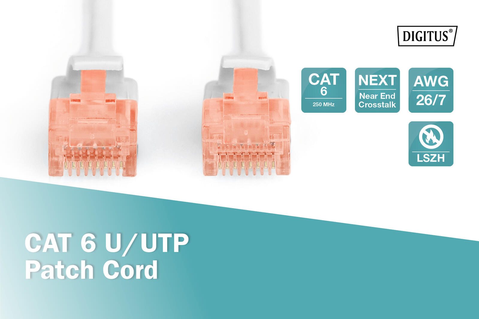DIGITUS Patch-Kabel RJ-45 (M) zu RJ-45 (M) 7m Kupfer U/UTP Cat 6 grau (DK-1617-070)